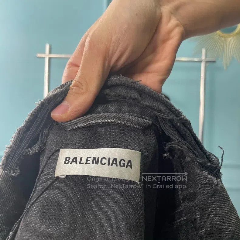 Balenciaga Balenciaga Washed old logo denim jacket Size XS / US 0-2 / IT 36-38 - 3 Thumbnail