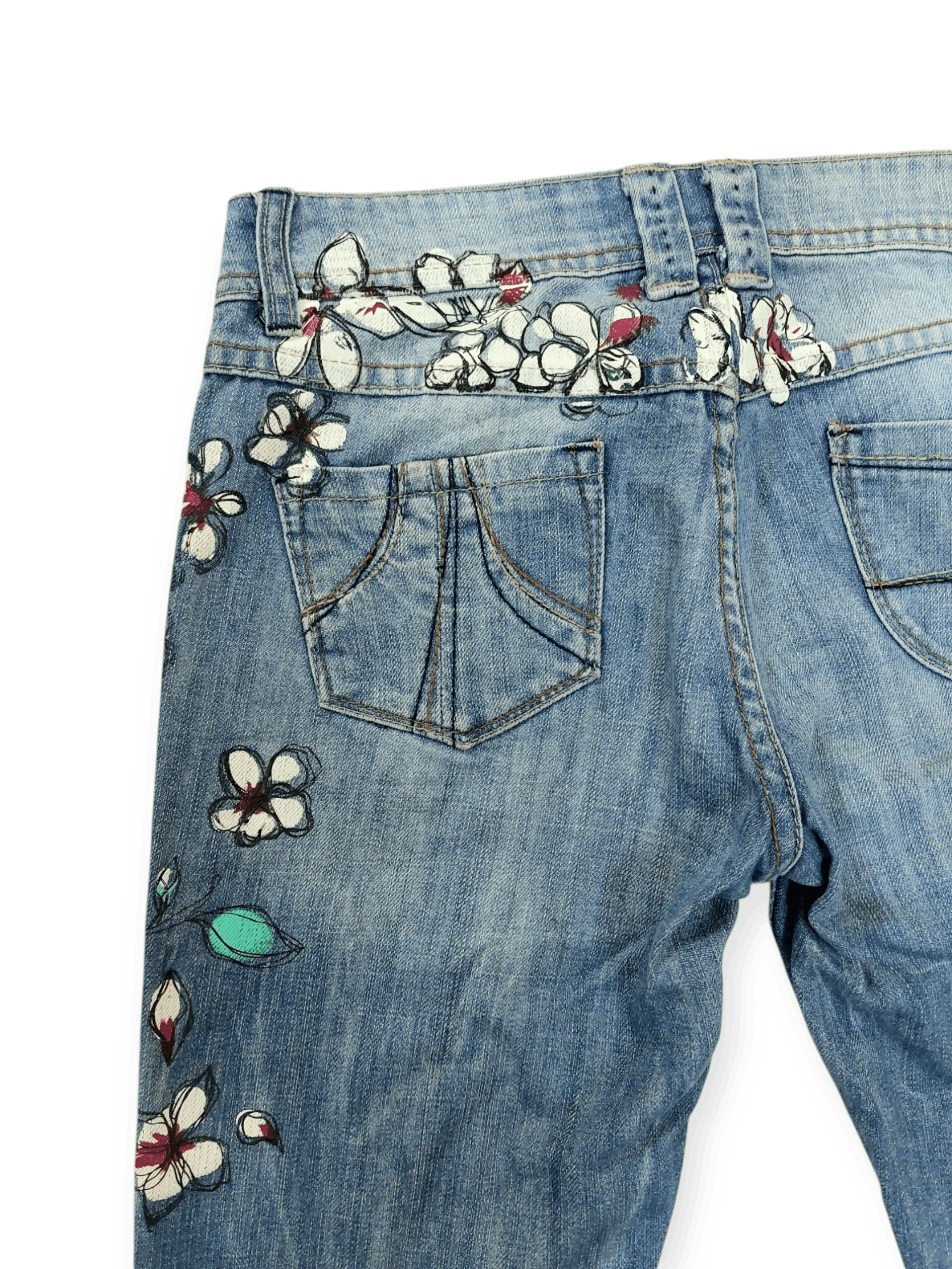 Desigual Desigual Florish Flower Art Denim Size 26" / US 2 / IT 38 - 12 Thumbnail