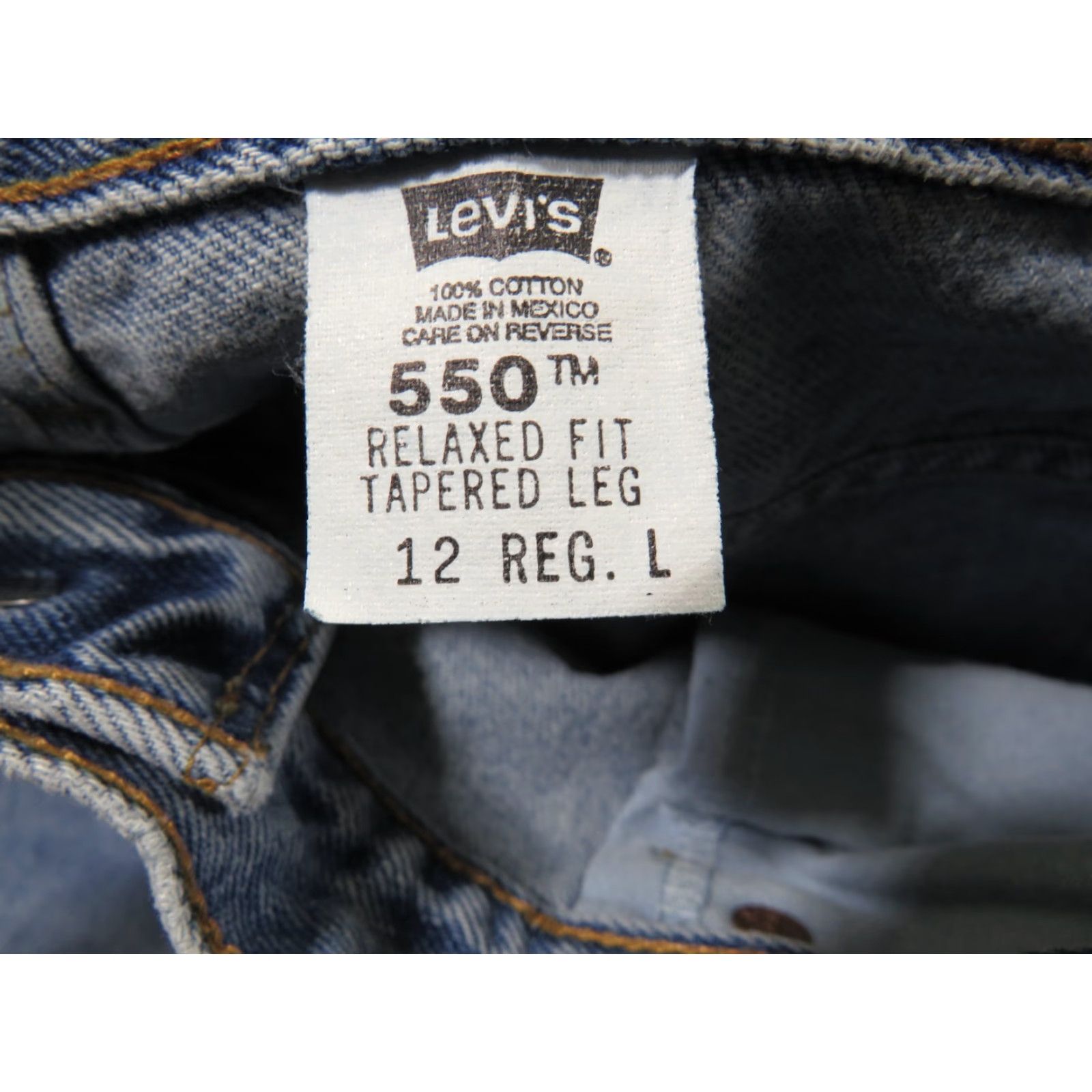 Levi's VINTAGE Levi's 550 Jeans Denim 12 Reg Blue Slim Straight Inseam 32 Women Size 34" / US 12 / IT 48 - 5 Thumbnail