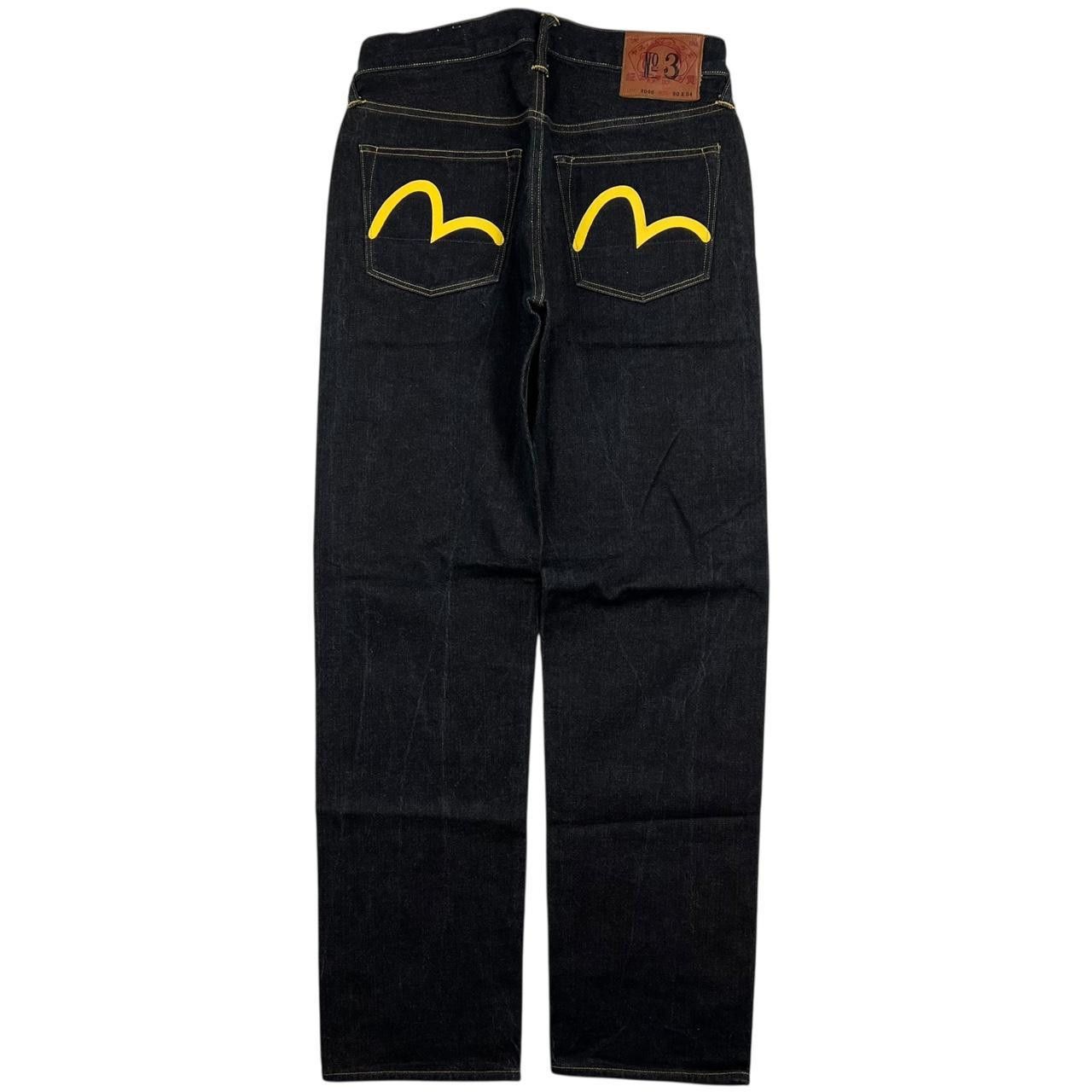 Vintage Evisu Yellow Gull Selvedge Denim Jeans - Waist: 30”