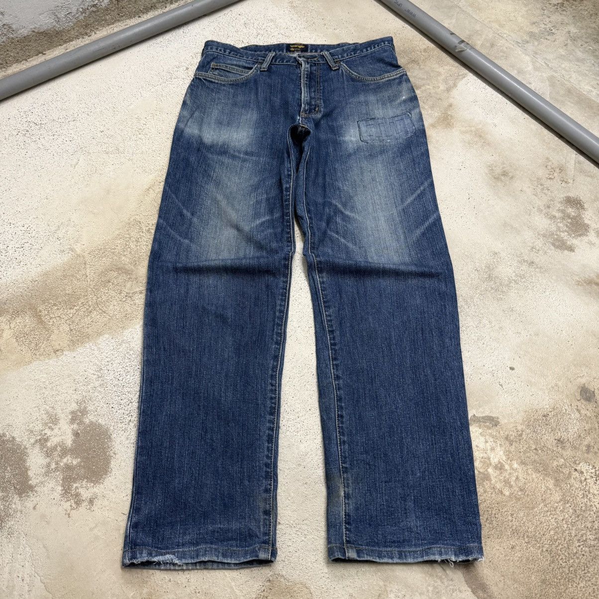 Wrangler Wrangler Patch Repaired YKK 45 Denim Pants Size US 30 / EU 46 - 3 Thumbnail
