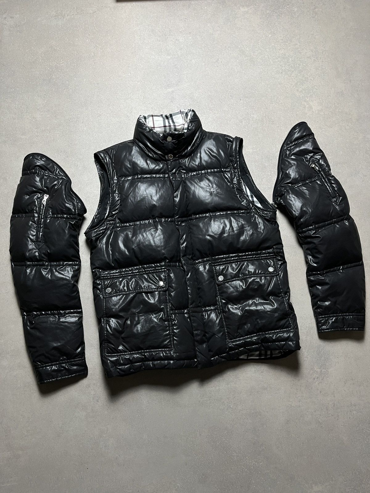 Burberry Vintage Burberry Black Label Japanese 2 in 1 Down Jacket Size US L / EU 52-54 / 3 - 6 Thumbnail