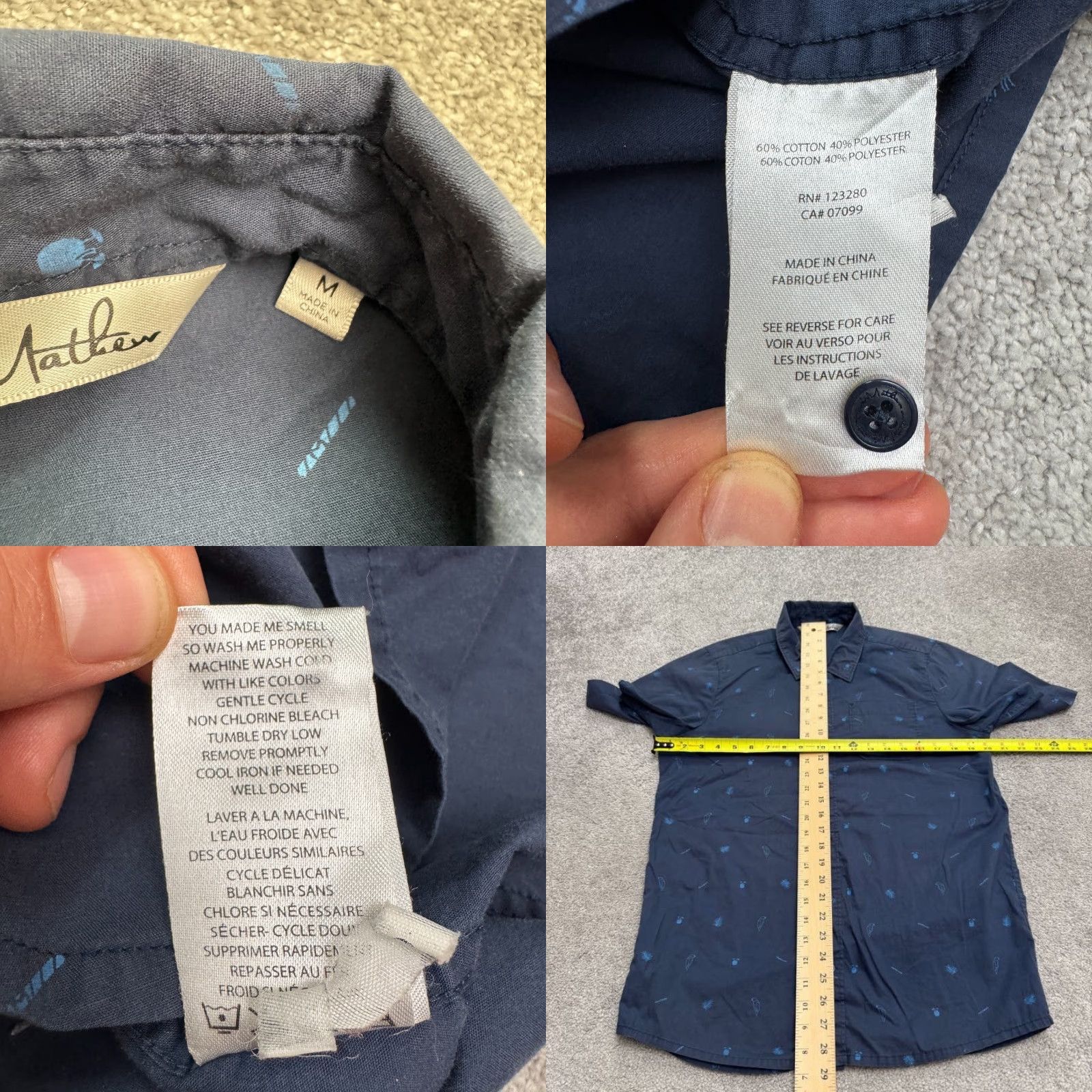 TravisMathew Travis Mathew Button-Down Shirt Mens Medium Navy Blue Short Sleeve Casual Resort Preppy Beach 90s? (note: too speculative) Size US M / EU 48-50 / 2 - 8 Thumbnail