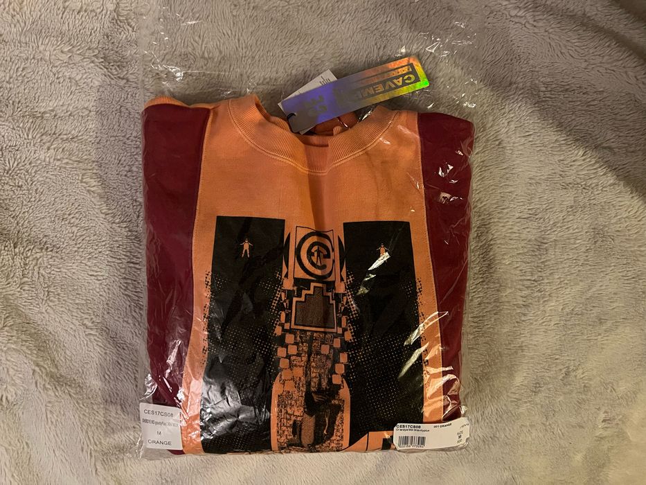 Cav Empt Cav Empt OVERDYE MD gravityPlus CREW NECK Orange BNWT