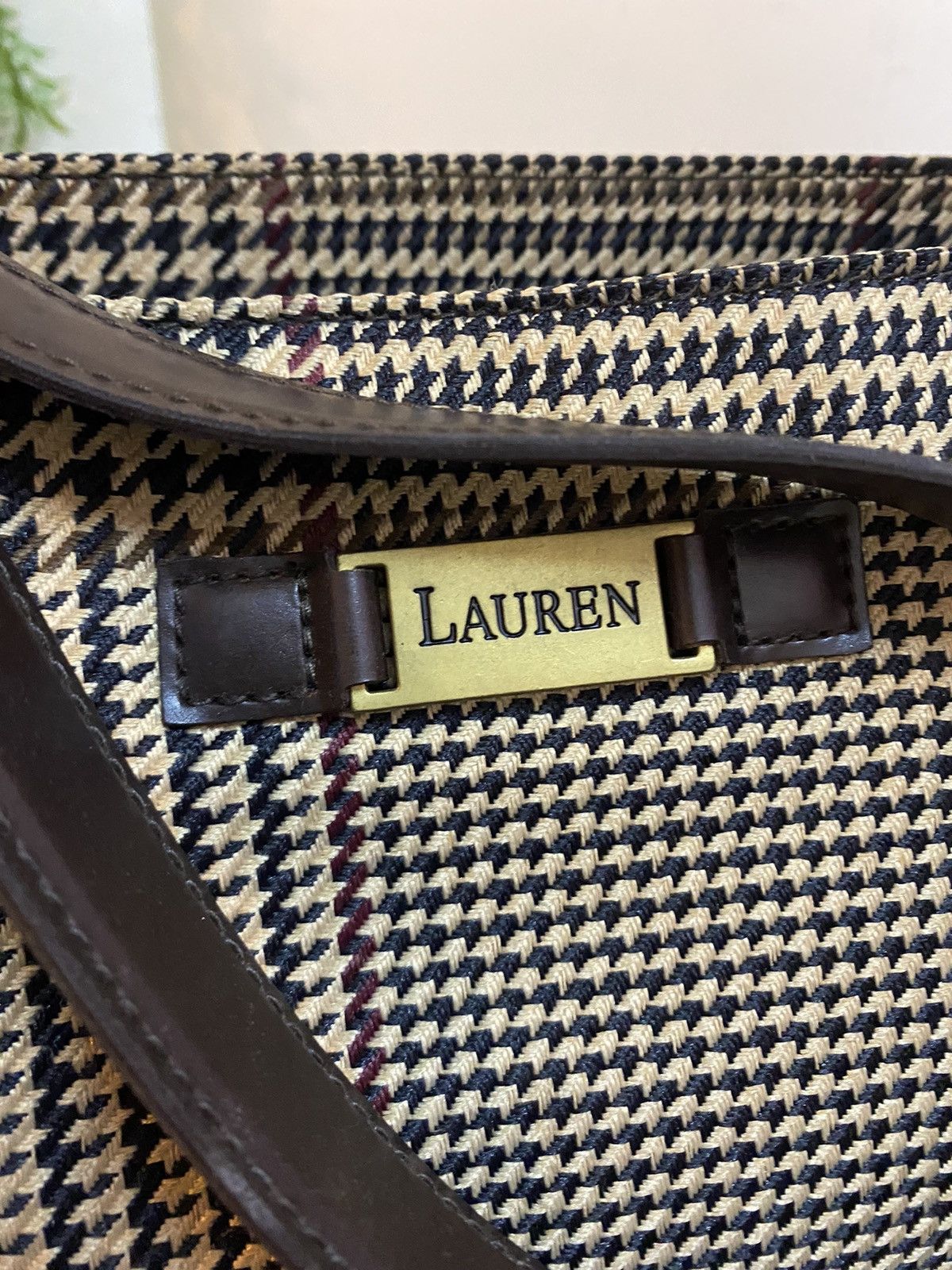 Lauren Ralph Lauren VINTAGE RL RALPH LAUREN HOUNDSTOOTH DESIGN SHOULDER BAG Size ONE SIZE - 2 Thumbnail