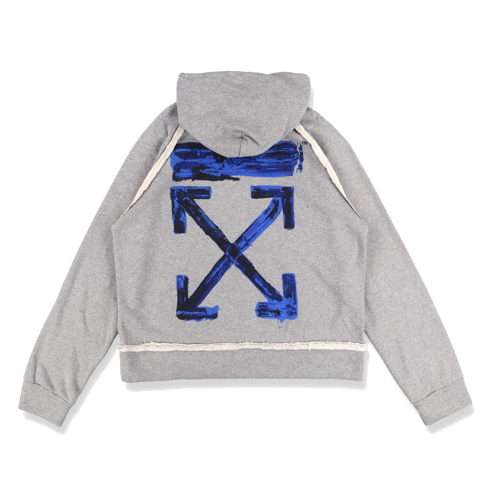 Off-White Grey Acrylic Arrows Oversized Raglan Hoodie Size US M / EU 48-50 / 2 - 1 Thumbnail