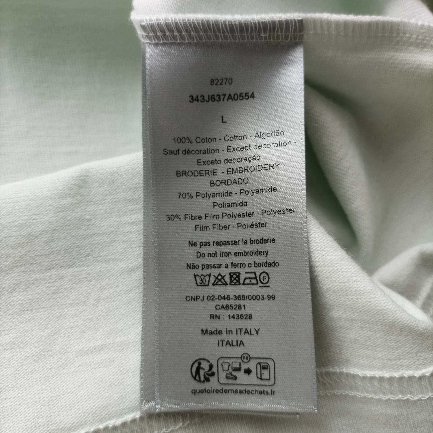 Dior Dior CD Print T-Shirt Mint Green L Size L / US 10 / IT 46 - 8 Thumbnail