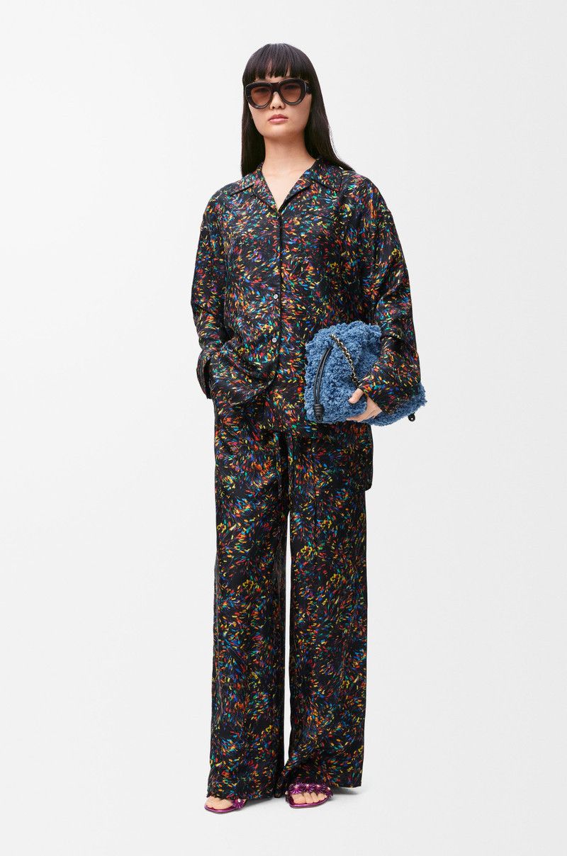 Loewe o1in1g0426 Pyjama Trousers in Silk in Multicolor Size 27" / US 4 / IT 40 - 2 Thumbnail