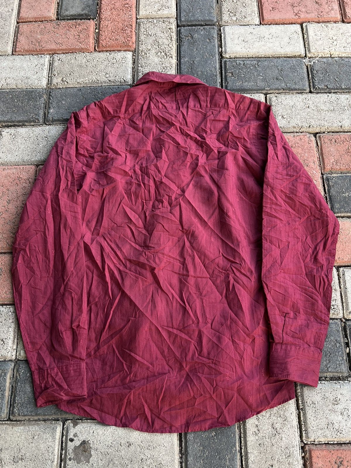 Saint Laurent Paris 2000s YSL Chemises Monogram Embroidery Pattern Shirt Size US M / EU 48-50 / 2 - 2 Thumbnail