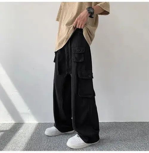 Jean Cargo Baggy Black Pants Size US 32 / EU 48 - 1 Thumbnail