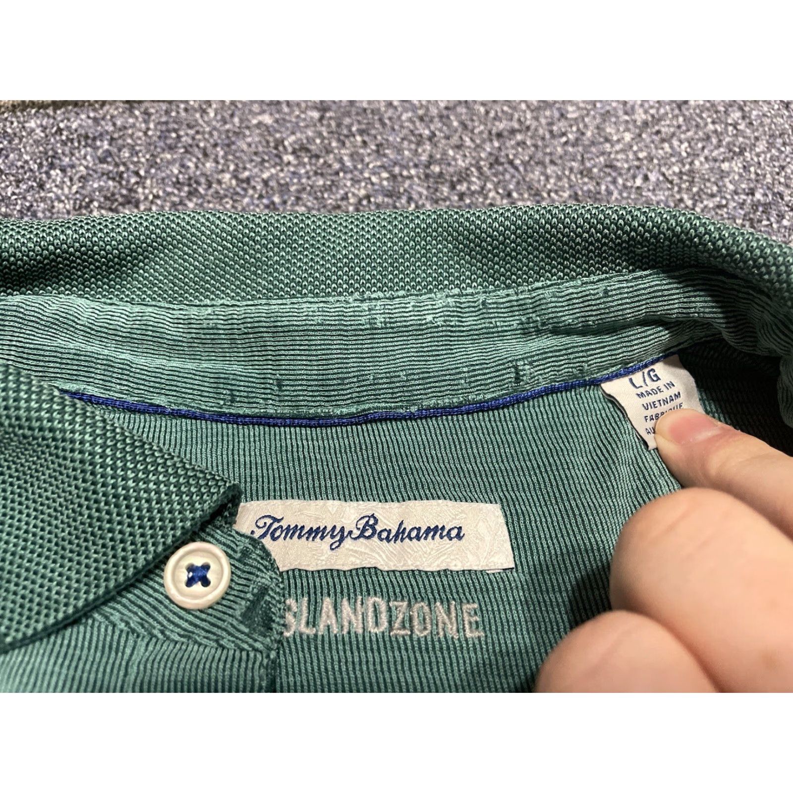 Tommy Bahama TOMMY BAHAMA Island Zone Polo Shirt Mens L Green Short Sleeve Collared Logo US Classic Casual Polo Shirt Size US L / EU 52-54 / 3 - 2 Thumbnail