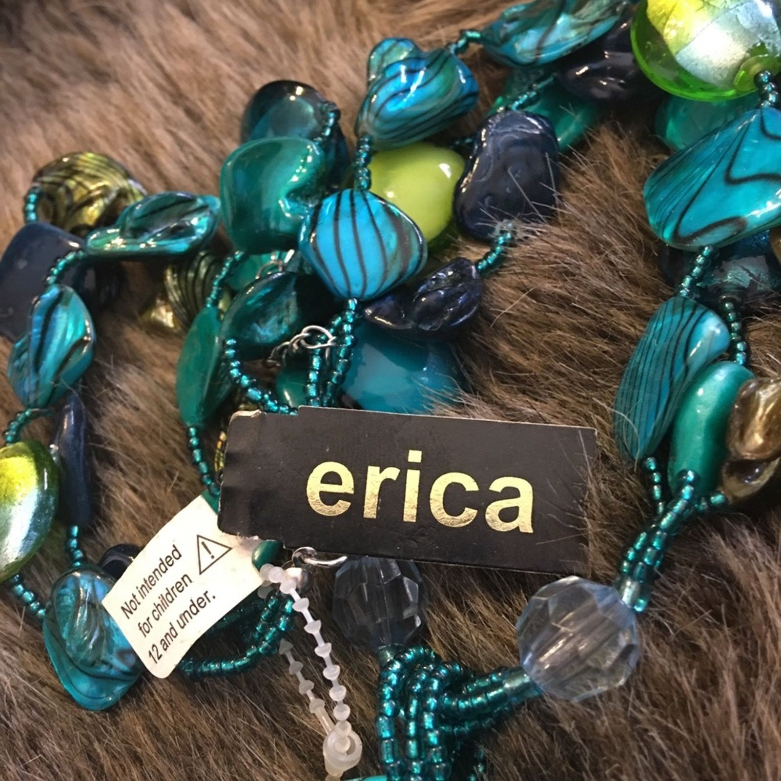 Jewelry Erica blue & green tone painted shell jewelry set Size ONE SIZE - 10 Thumbnail