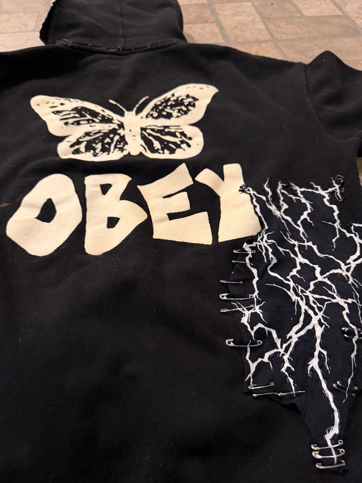 Obey OBEY “ON GOD” patch-work hoodie Size US XXL / EU 58 / 5 - 5 Thumbnail