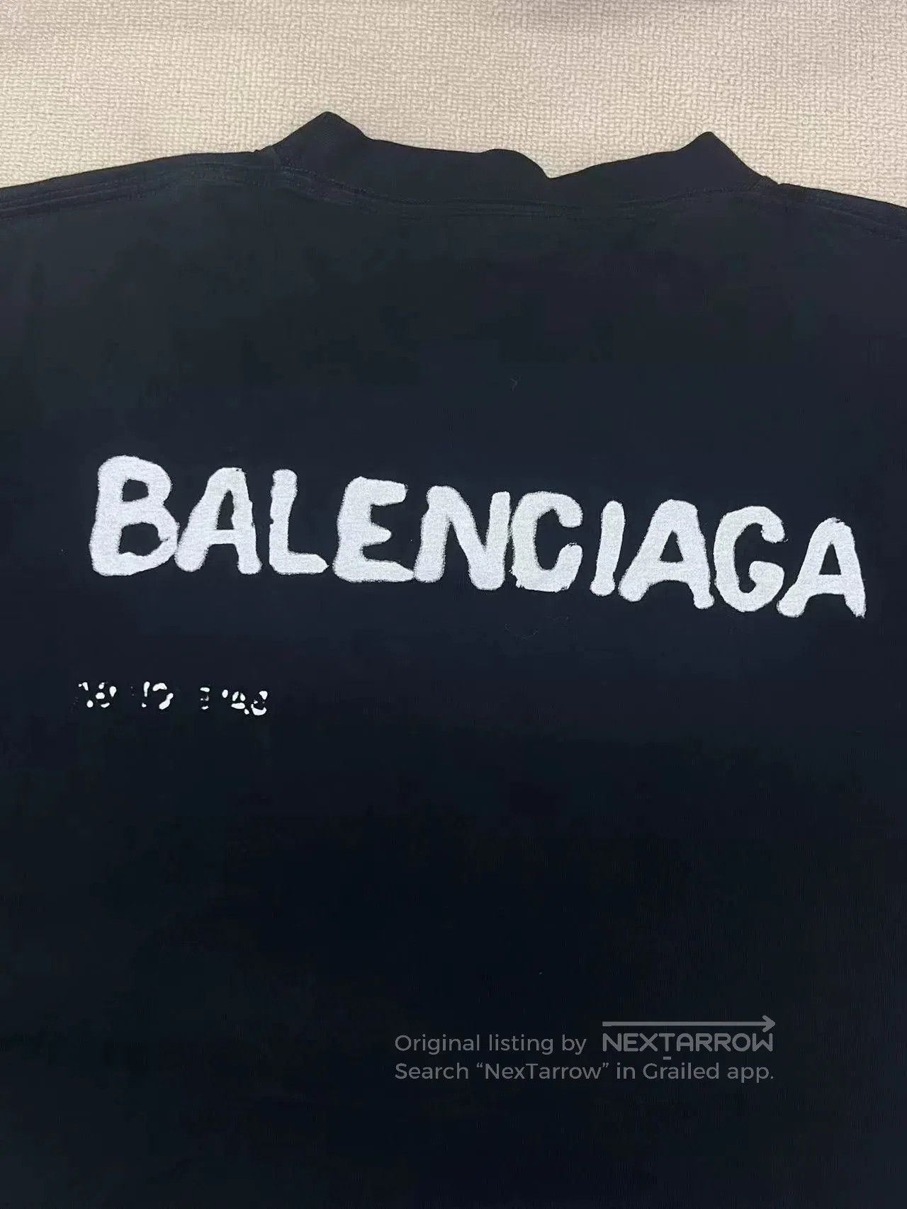 Balenciaga Balenciaga Logo Print Short Sleeve T-shirt. Size M / US 6-8 / IT 42-44 - 3 Thumbnail