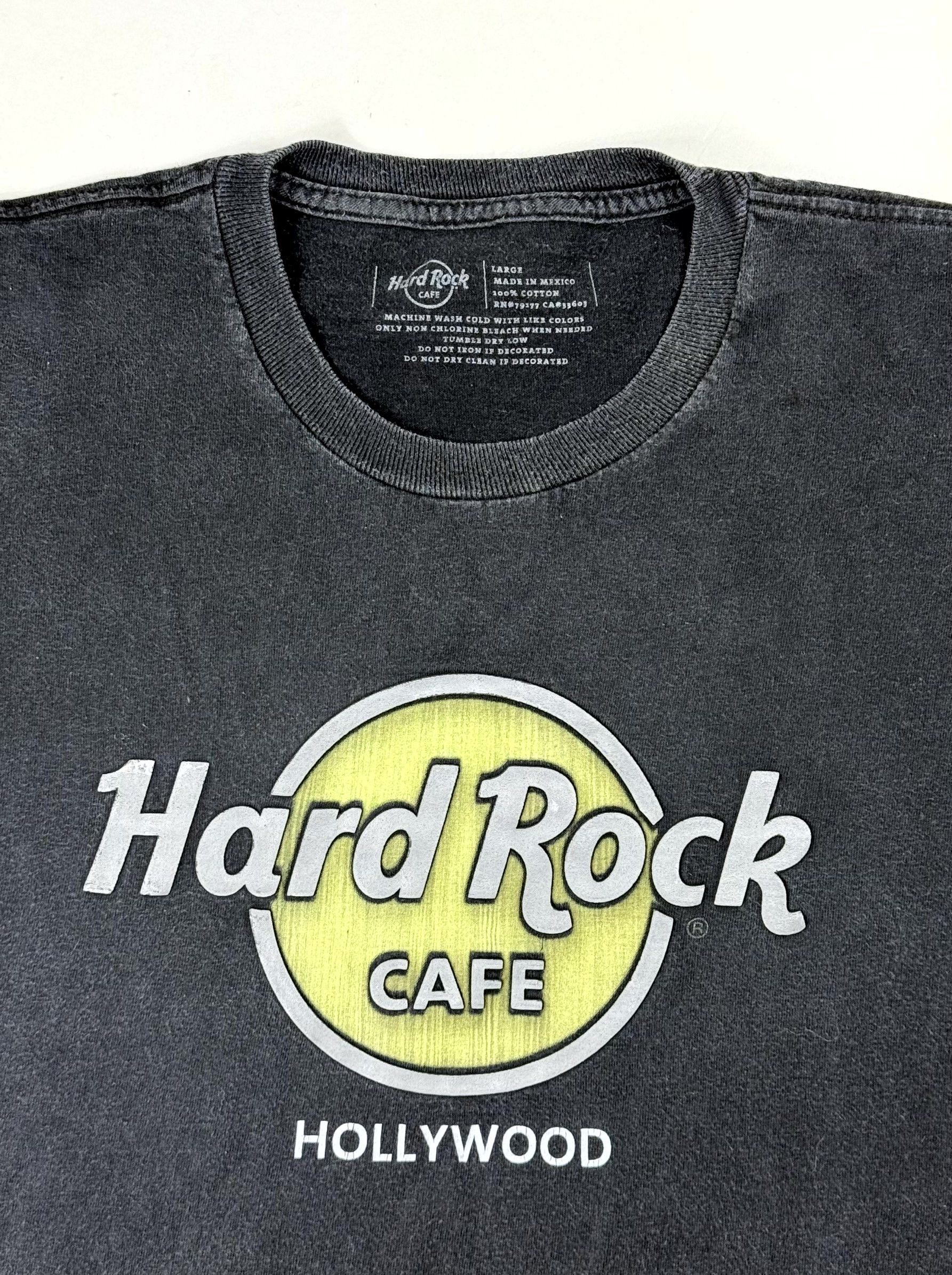 Hard Rock Cafe Hard Rock Cafe Hollywood Logo Black T-Shirt Size L Size US L / EU 52-54 / 3 - 3 Thumbnail