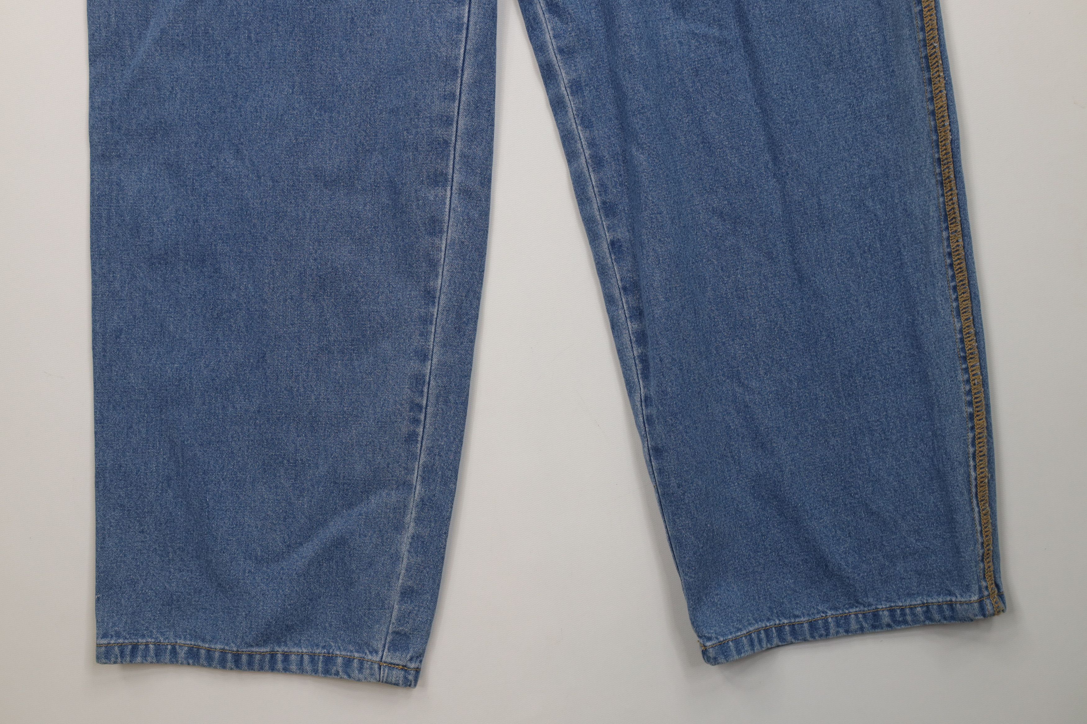 Vintage Deadstock Vintage 80s 90s Streetwear Relaxed Fit Jeans Blue Size 32" / US 10 / IT 46 - 4 Thumbnail