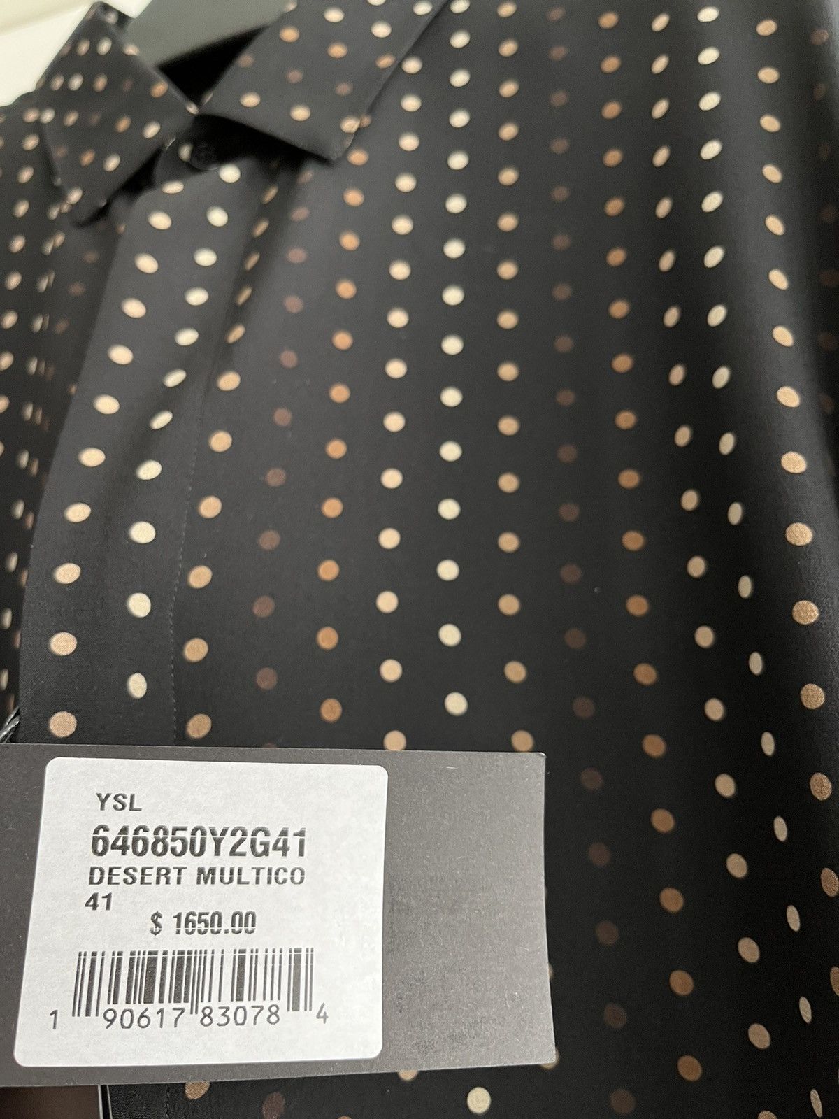 Saint Laurent Paris Saint Laurent Super Runway Silk Shirt Brand New Rare Size US L / EU 52-54 / 3 - 6 Thumbnail