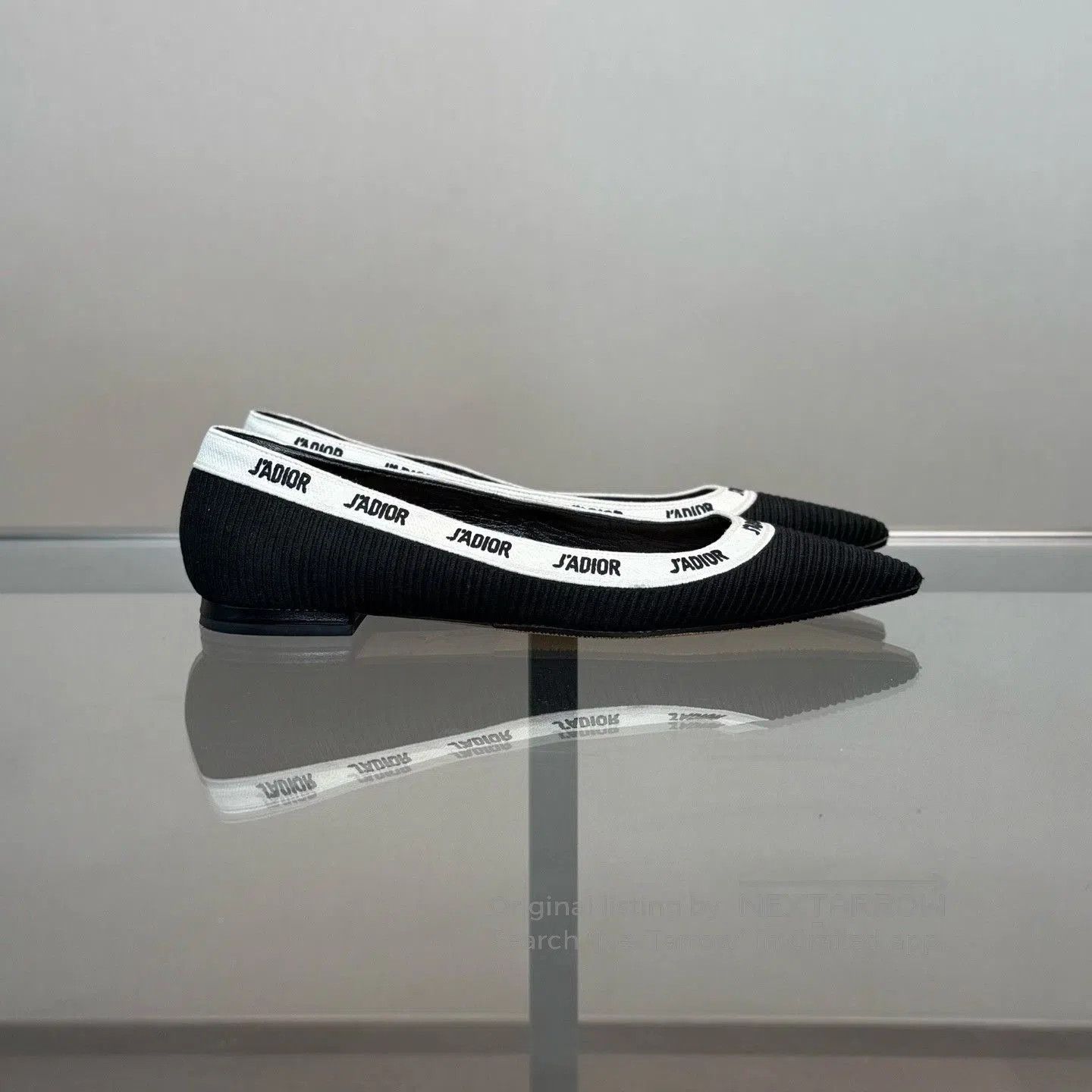Dior Dior J'Adior Black Pointed-Toe Flats. Size US 7.5 / IT 37.5 - 3 Thumbnail