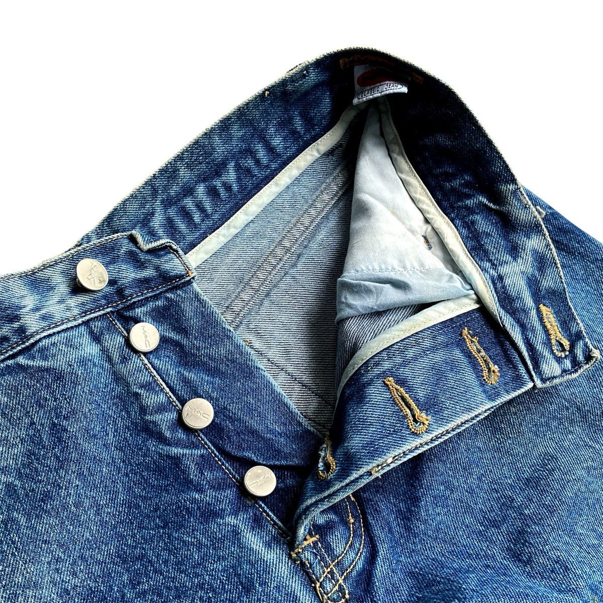 JNCO × Southpole × Vintage Rare Y2K MAC Blue One Japanese Brand Wide Leg Denim Jeans Size US 29 - 4 Thumbnail