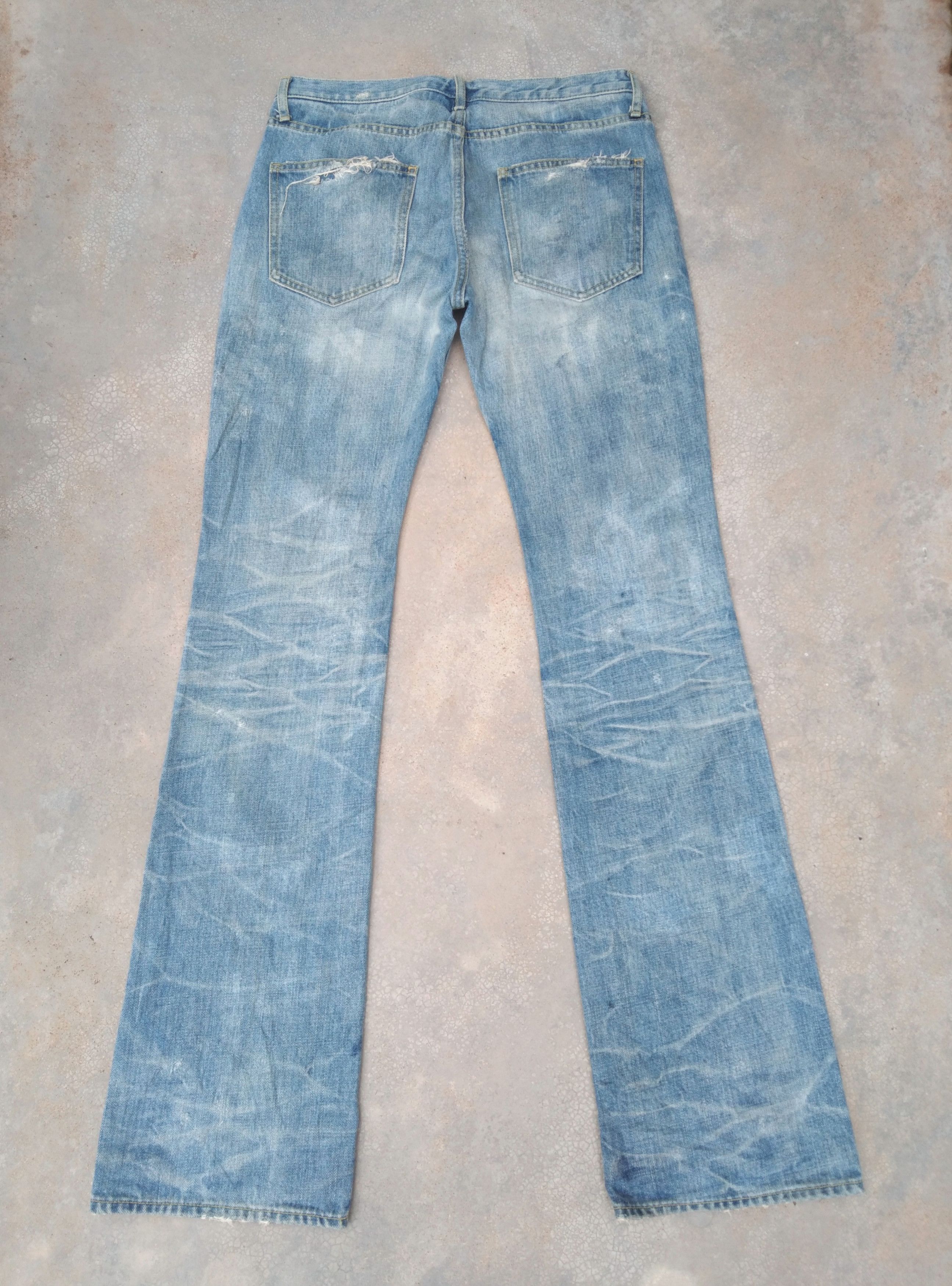 Japanese Brand Vintage Distressed Flared Jeans 30x33 Size US 30 / EU 46 - 2 Thumbnail