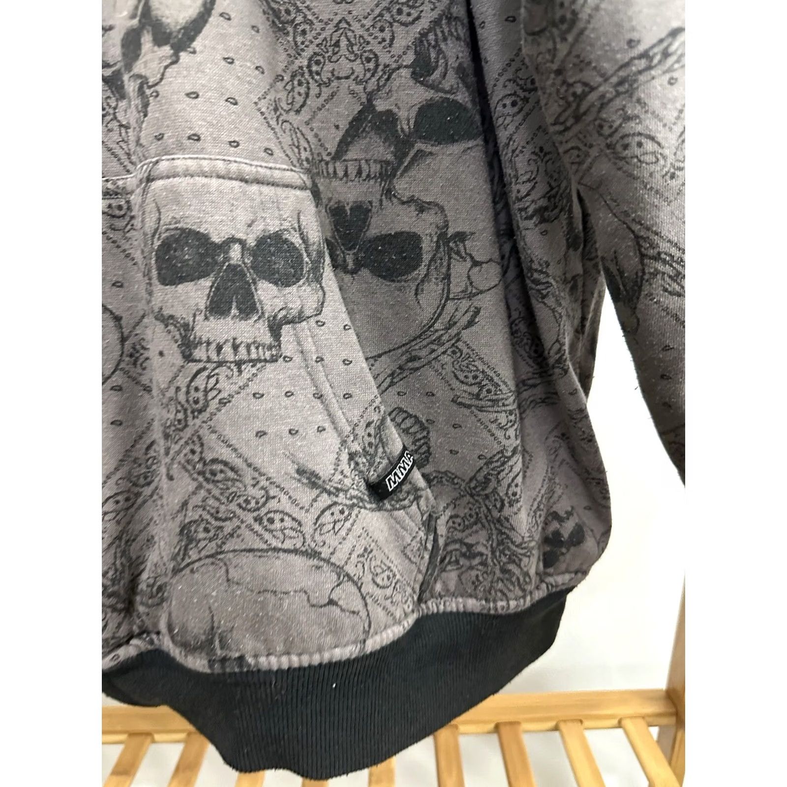 Vintage VTG MMA Elite Grunge Skate Surf Full Zip Hoodie 2XL Gray Mens Size US XXL / EU 58 / 5 - 3 Thumbnail