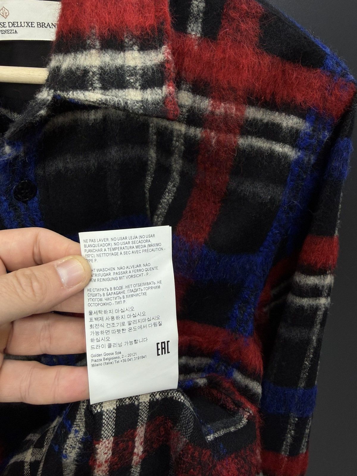 Golden Goose Golden Goose Deluxe Brand Plaid Wool Overshirt Jacket Size L Size US L / EU 52-54 / 3 - 10 Thumbnail