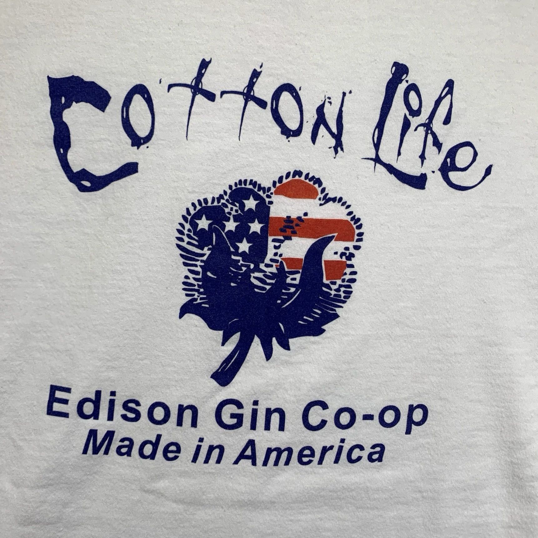 Gildan VINTAGE Gildan Cotton T-Shirt Men XL White 90s Farm Worker Logo Graphic Print Unisex All Seasons Size US XL / EU 56 / 4 - 2 Thumbnail