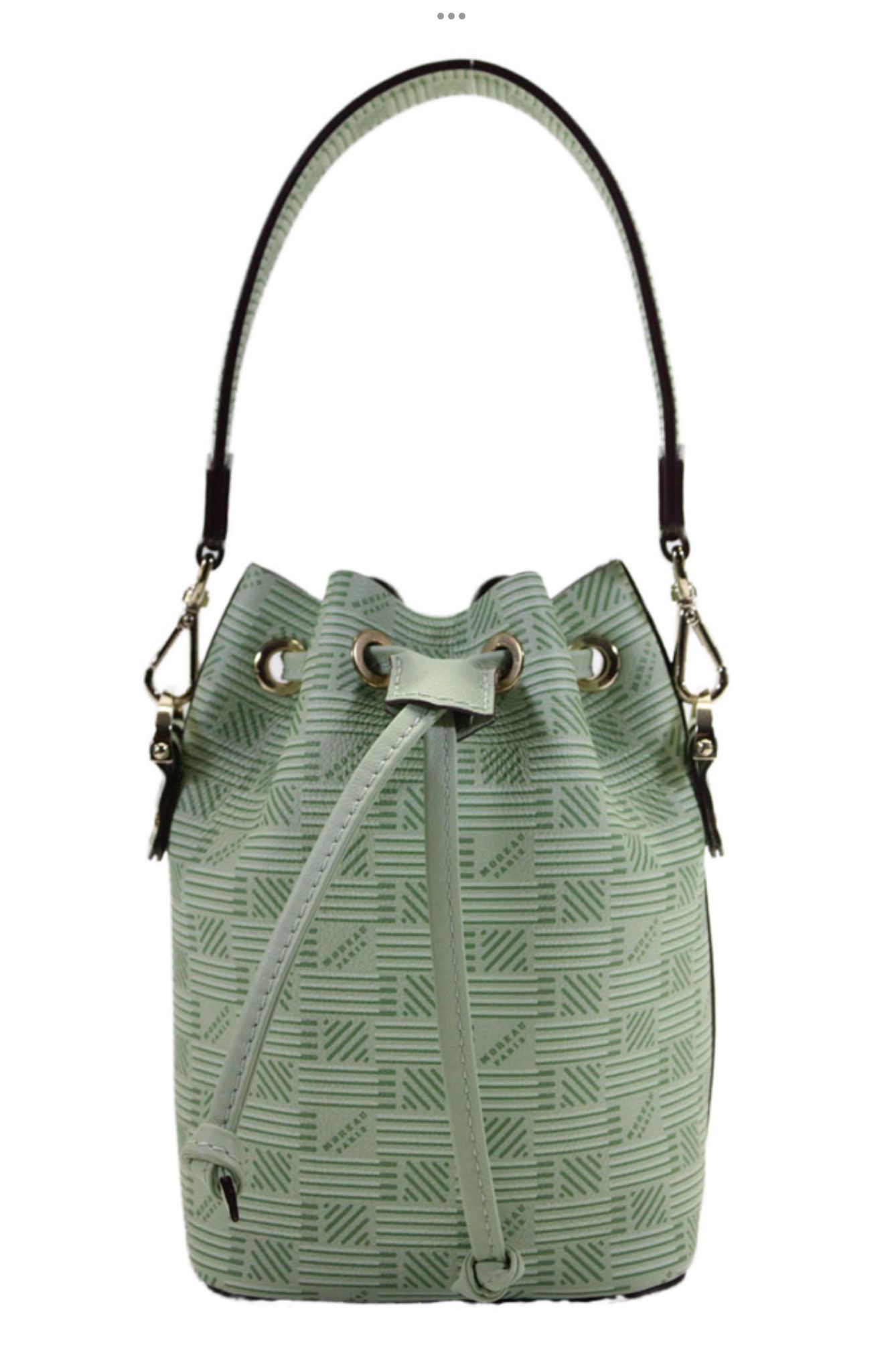 Moreau Paris Moreau Womens Mint Green Printed La Pon Mini Bucket Bag Size ONE SIZE - 6 Thumbnail