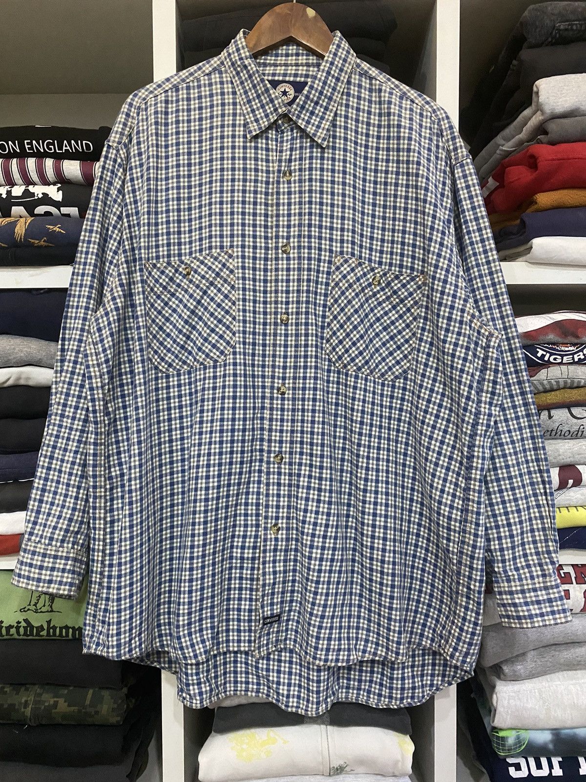 Converse × Flannel × Vintage Vintage Converse Flannel Shirt Size US XXL / EU 58 / 5 - 2 Thumbnail
