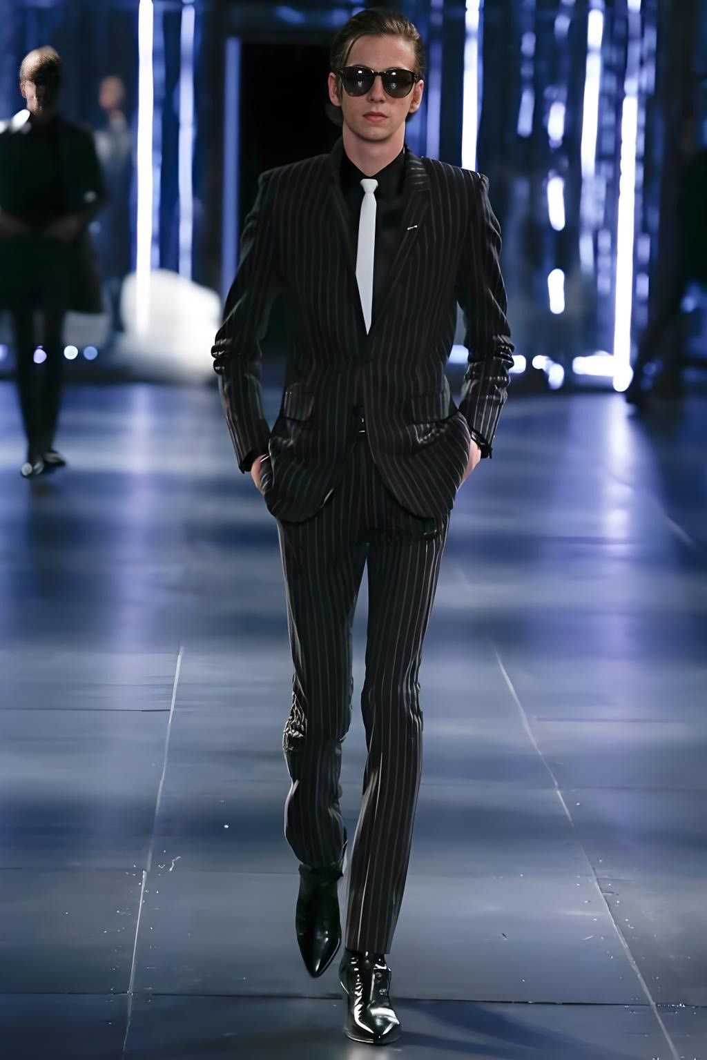 Saint Laurent Paris Saint laurent Striped wool suit 2501-Nextarrow Size 50R - 6 Thumbnail