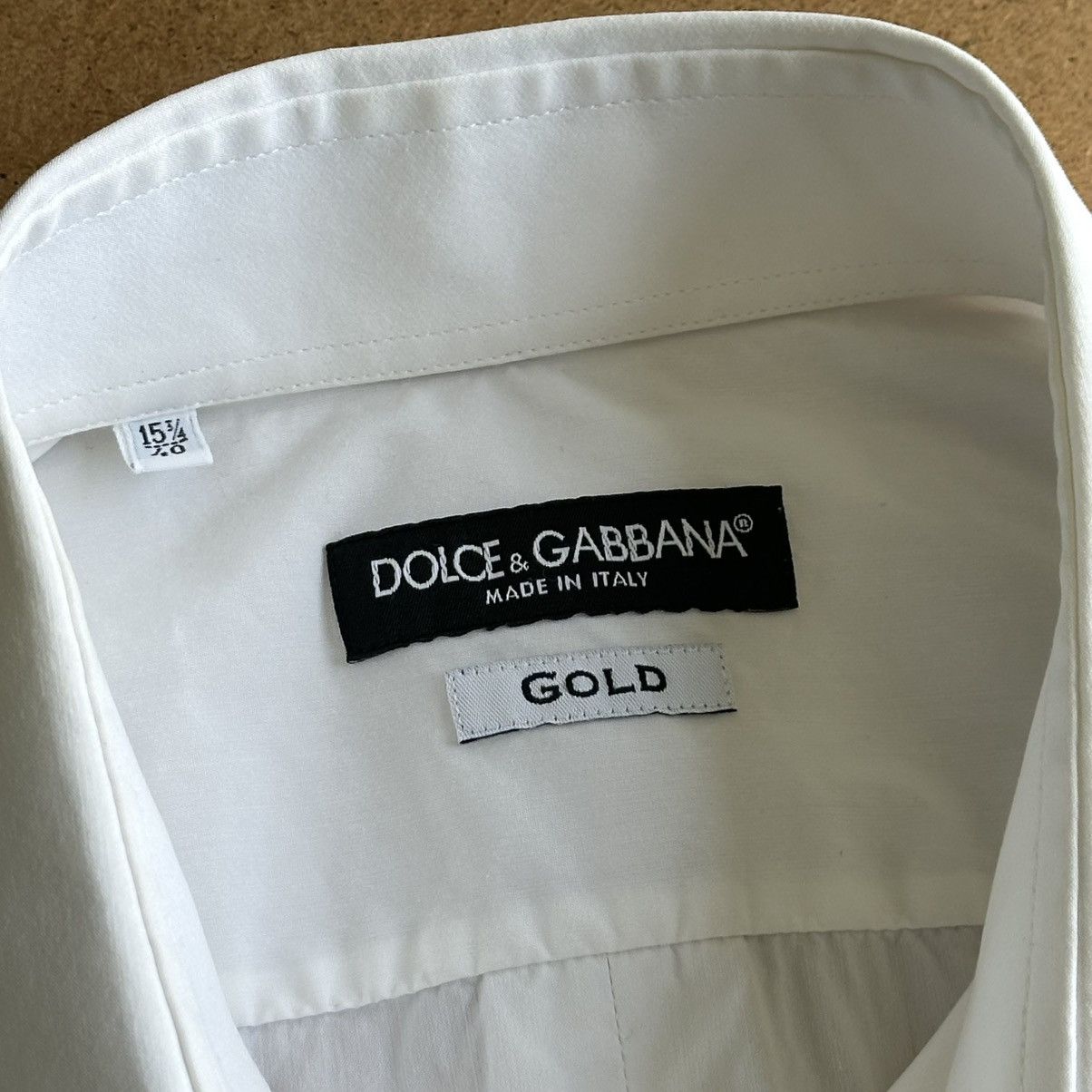 Dolce & Gabbana Vintage Dolce & Gabbana Gold White Classic Button Up Shirt Size US M / EU 48-50 / 2 - 4 Thumbnail