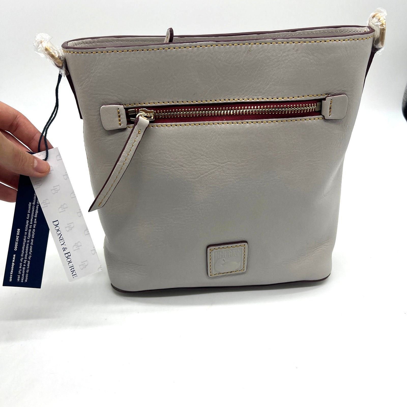Dooney & Bourke Dooney & Bourke Florentine Zip Crossbody Handbags Ecru Size ONE SIZE - 2 Thumbnail