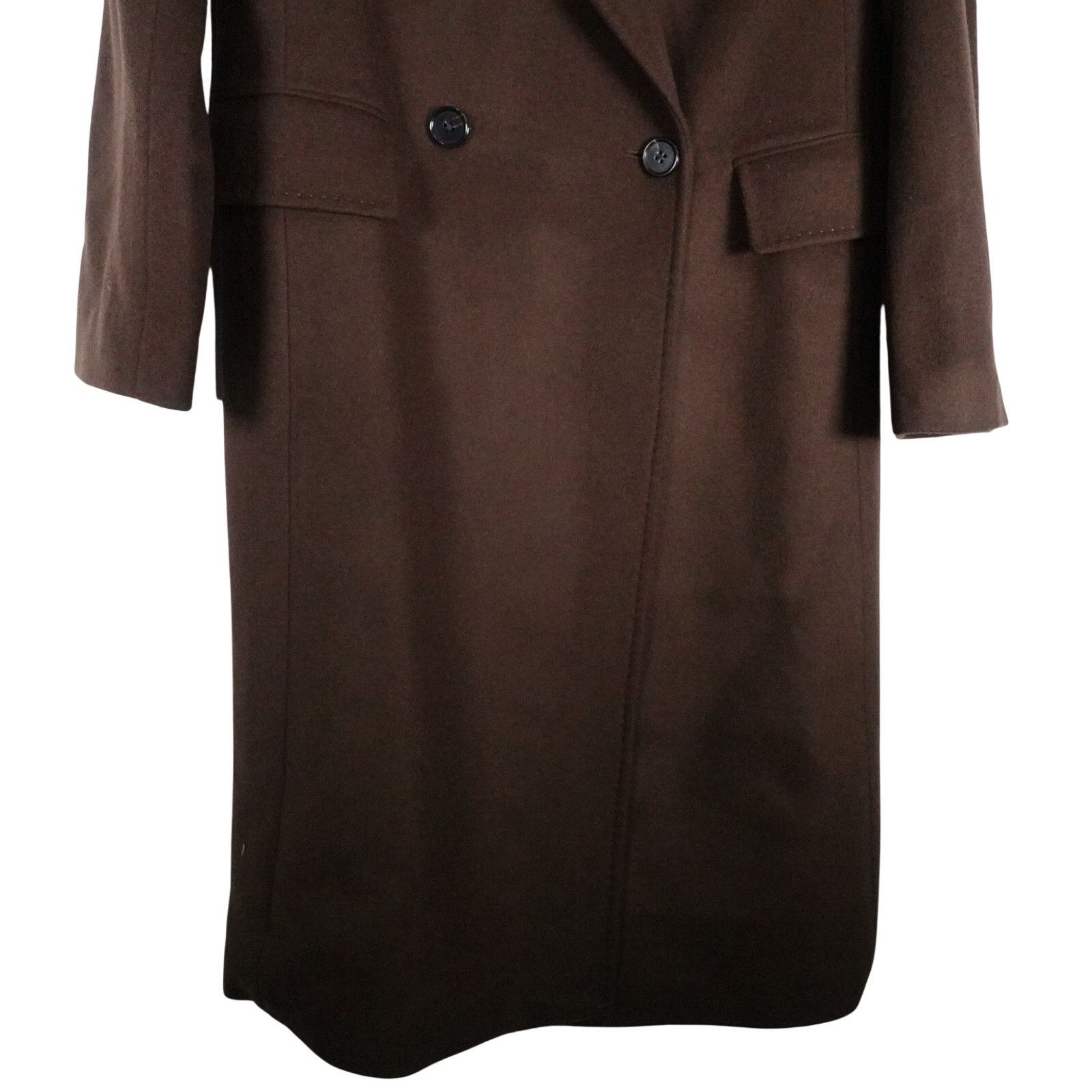 Quince NWOT Quince Small Italian Wool Double Breasted Coat Brown Size S / US 4 / IT 40 - 3 Thumbnail