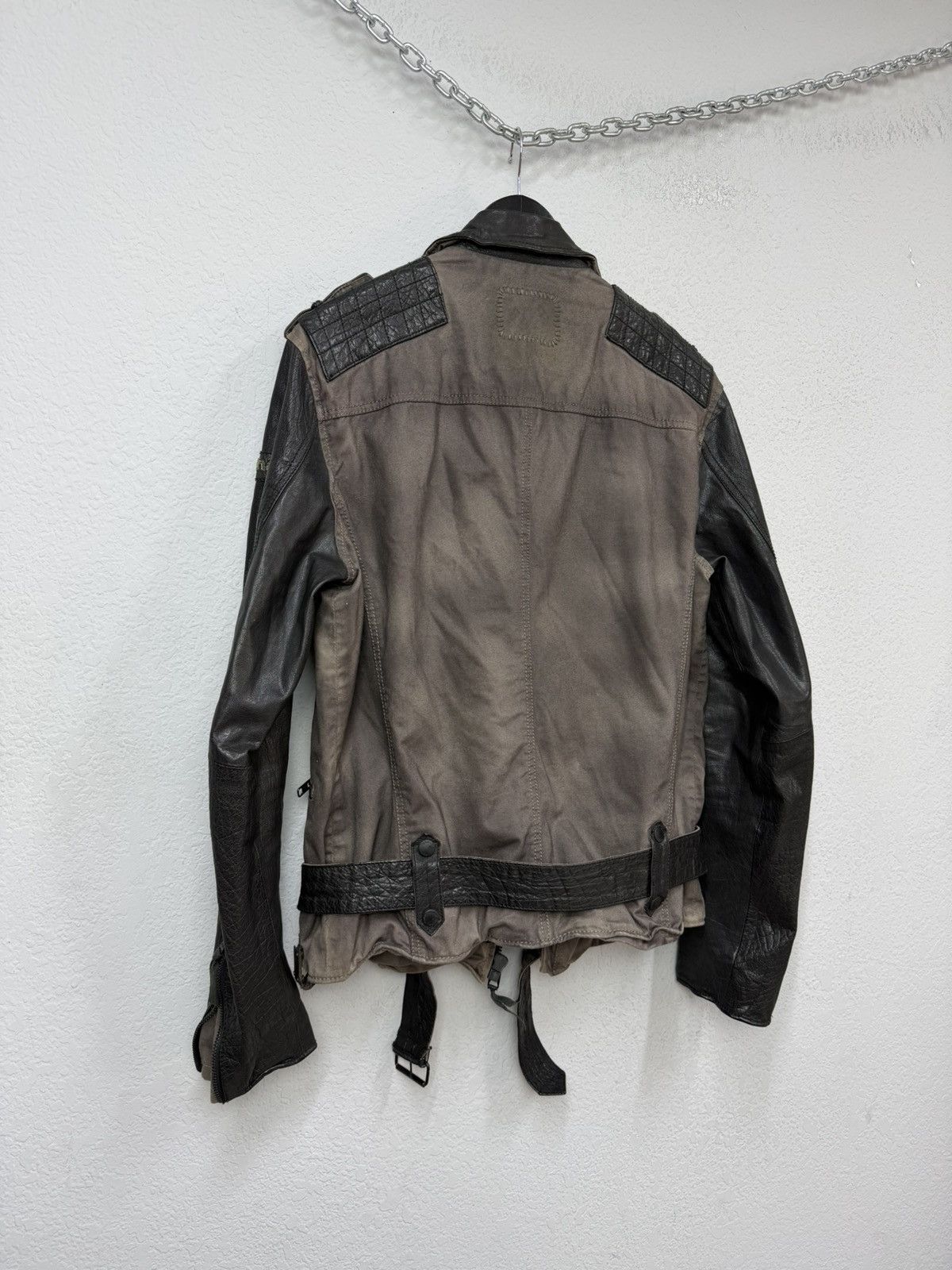 If Six Was Nine Rick Owens Style Bomber Cropped Leather Jacket Distressed Size US L / EU 52-54 / 3 - 5 Thumbnail