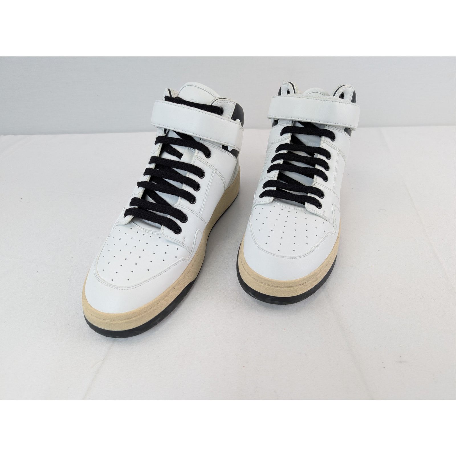 Saint Laurent Paris o1rshd1 Lax Mid top sneakers in Blanc optique/nero Size US 10 / EU 43 - 8 Thumbnail