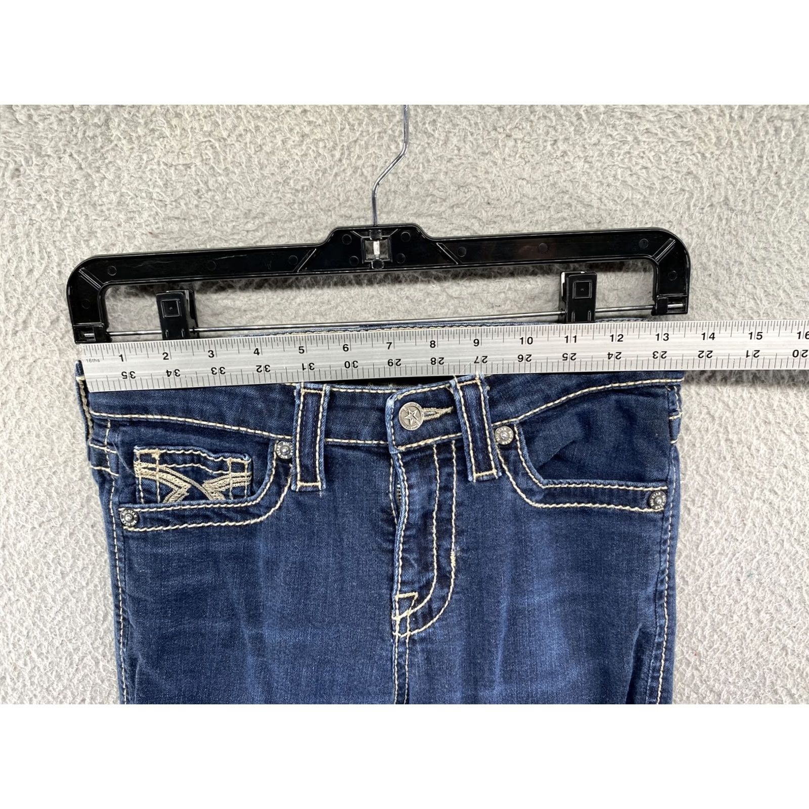 Vintage BIG STAR Dana Curvy Skinny Jeans Womens SZ 27 Denim Blue Straight Leg Mid Rise 5-Pocket Modern Boyfriends? Size 27" / US 4 / IT 40 - 5 Thumbnail