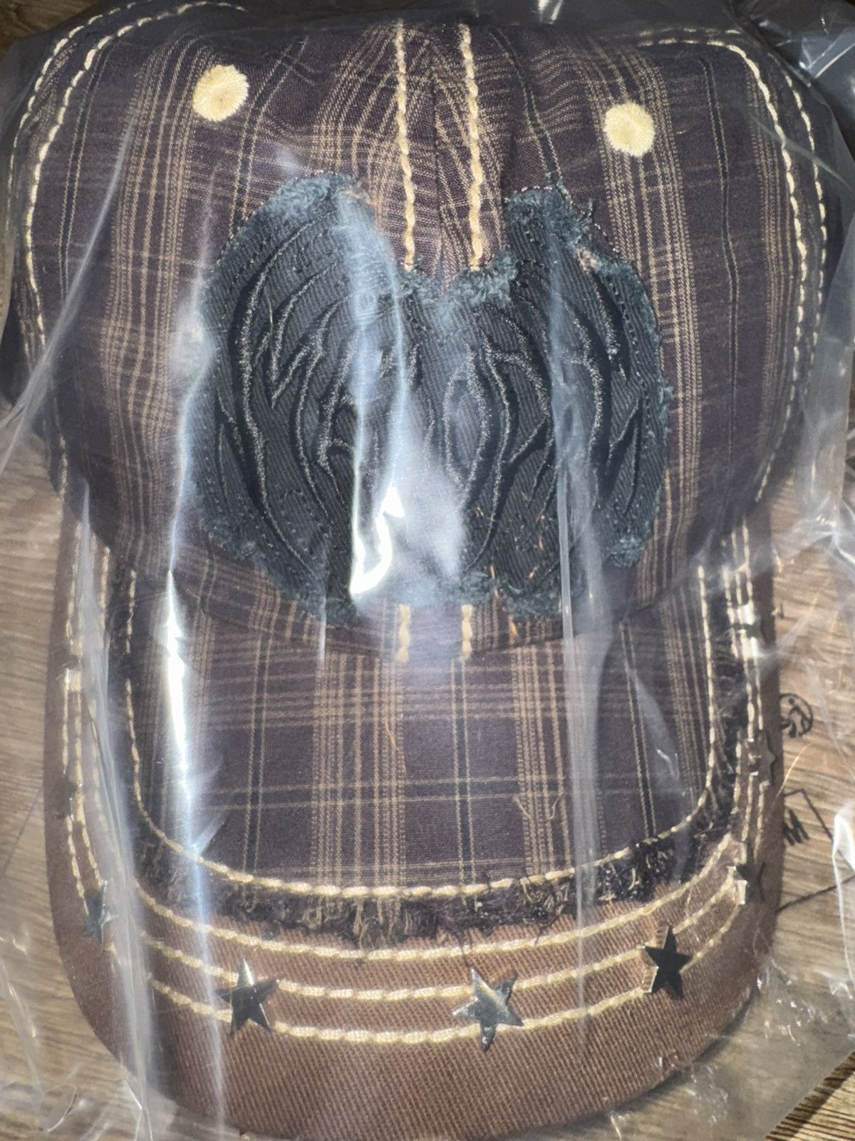 EC Melodi Plaid Star Studded Hat | Grailed