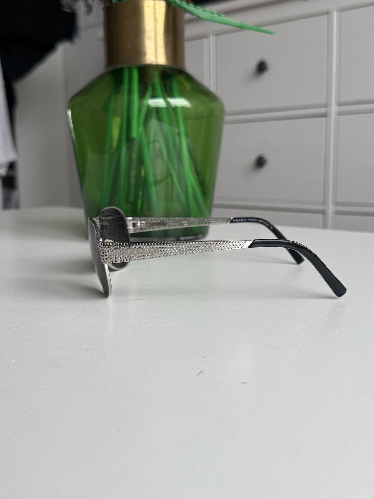 Prada Prada titanium aviator sunglasses designer luxury old money Size ONE SIZE - 4 Thumbnail