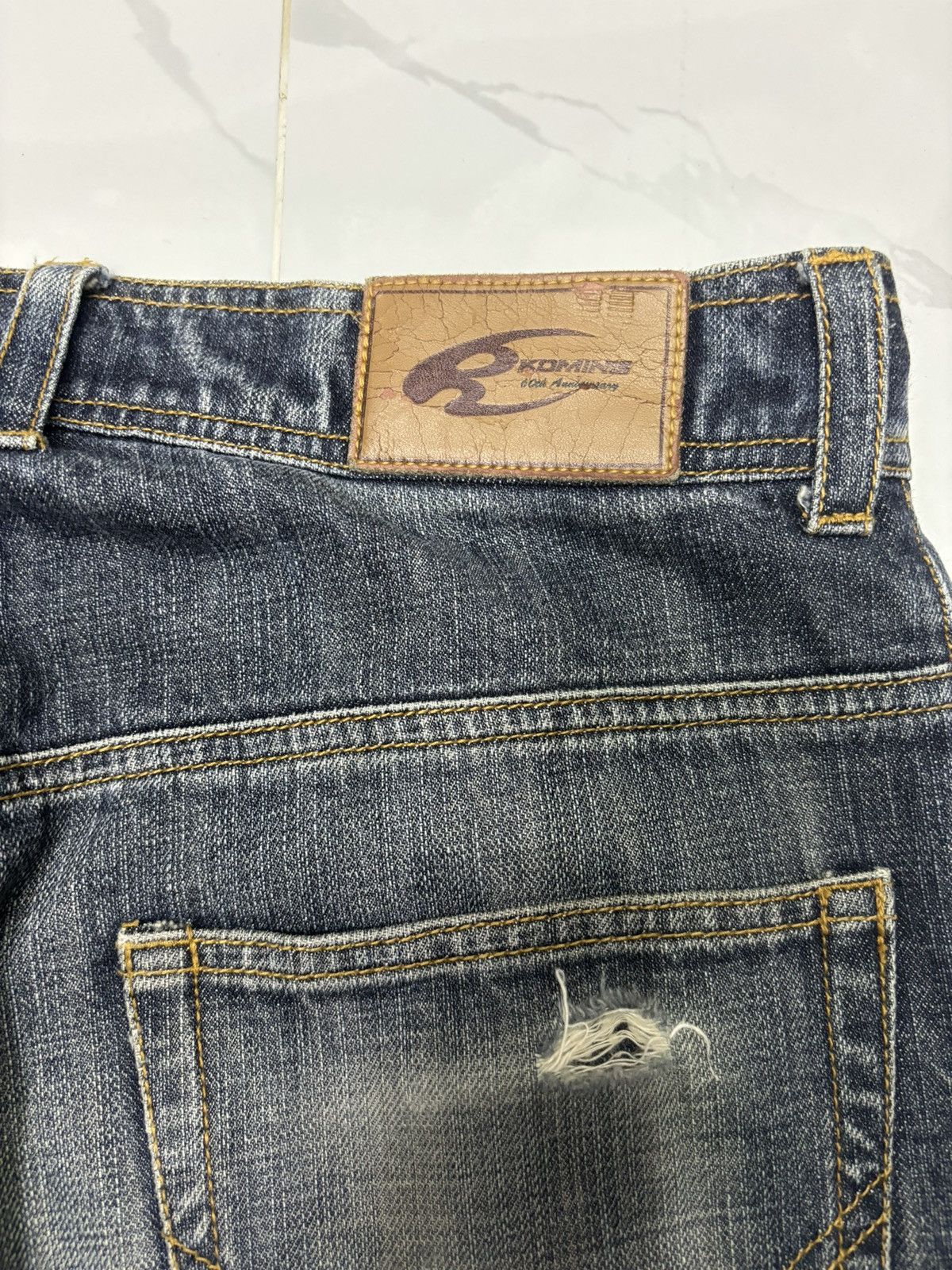 Kadoya ❤️‍🔥VINTAGE KOMINE TOKYO MOTORCYCLE DENIM JEANS Size US 30 / EU 46 - 11 Thumbnail