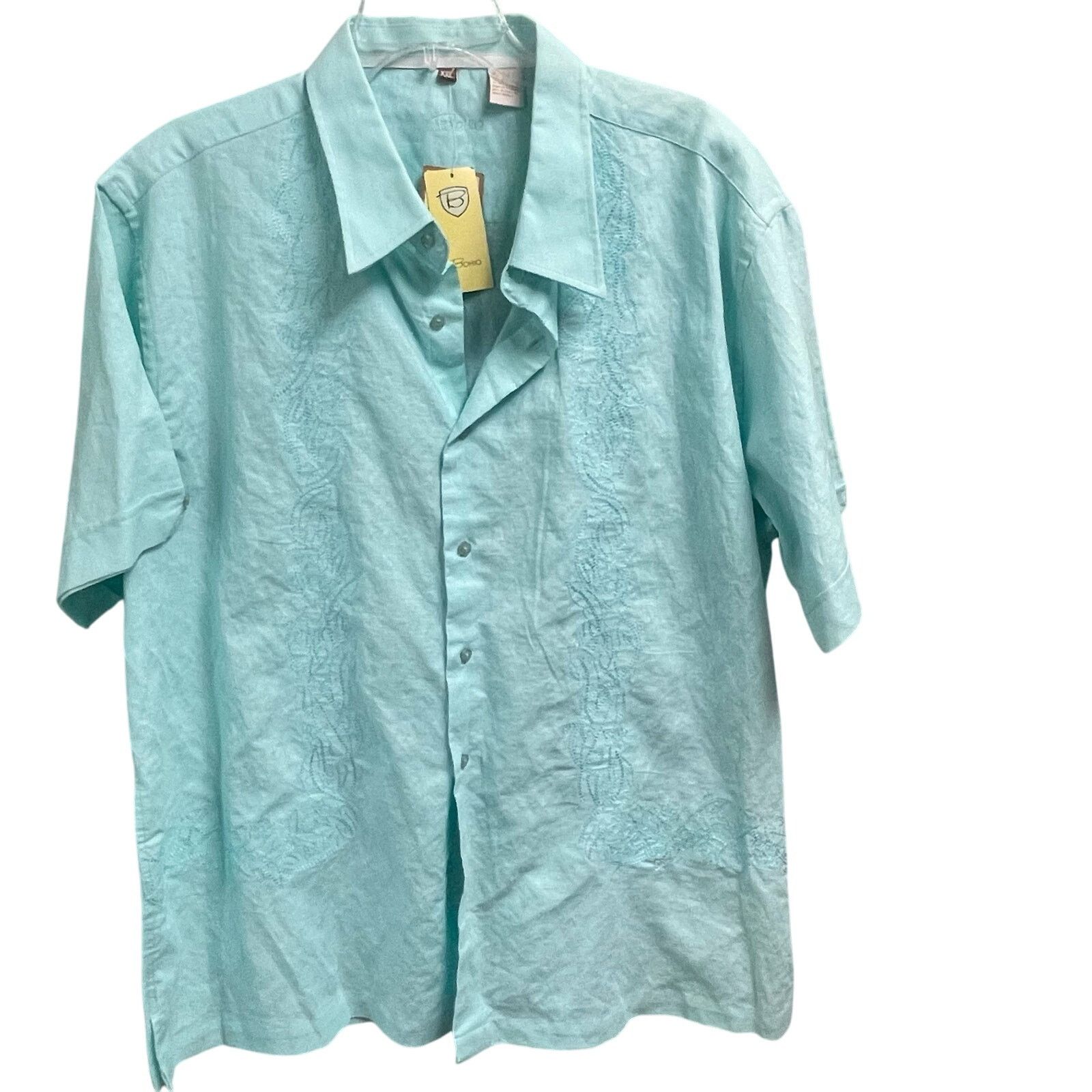 Other Bohio 100% Linen Guayabera Shirt XXL Short Sleeve Button Up Size US XXL / EU 58 / 5 - 1 Thumbnail