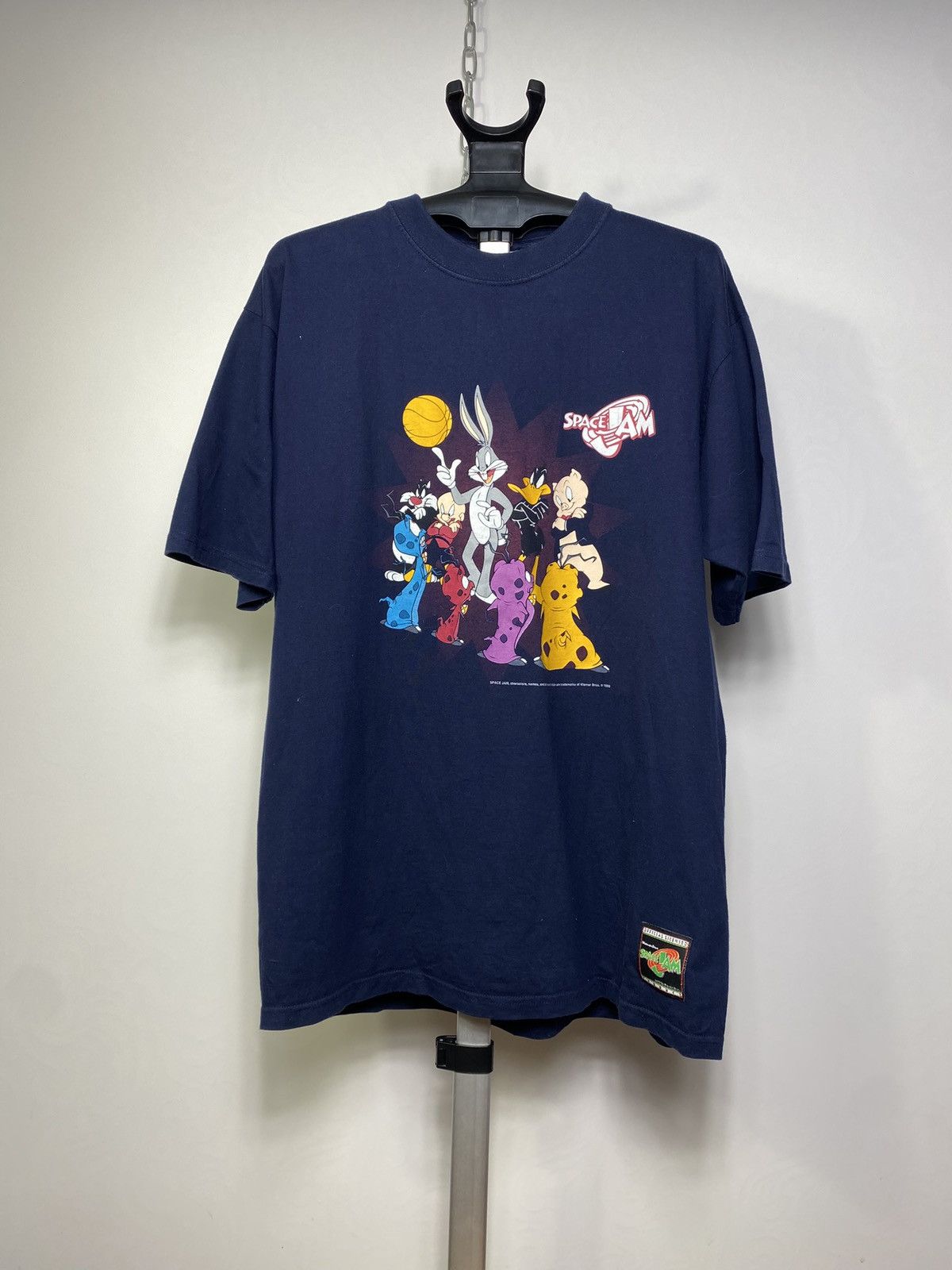 Nutmeg Vintage 1996 Space Jam Looney Tunes Taz Team Nutmeg T-shirt Size US XL / EU 56 / 4 - 1 Thumbnail