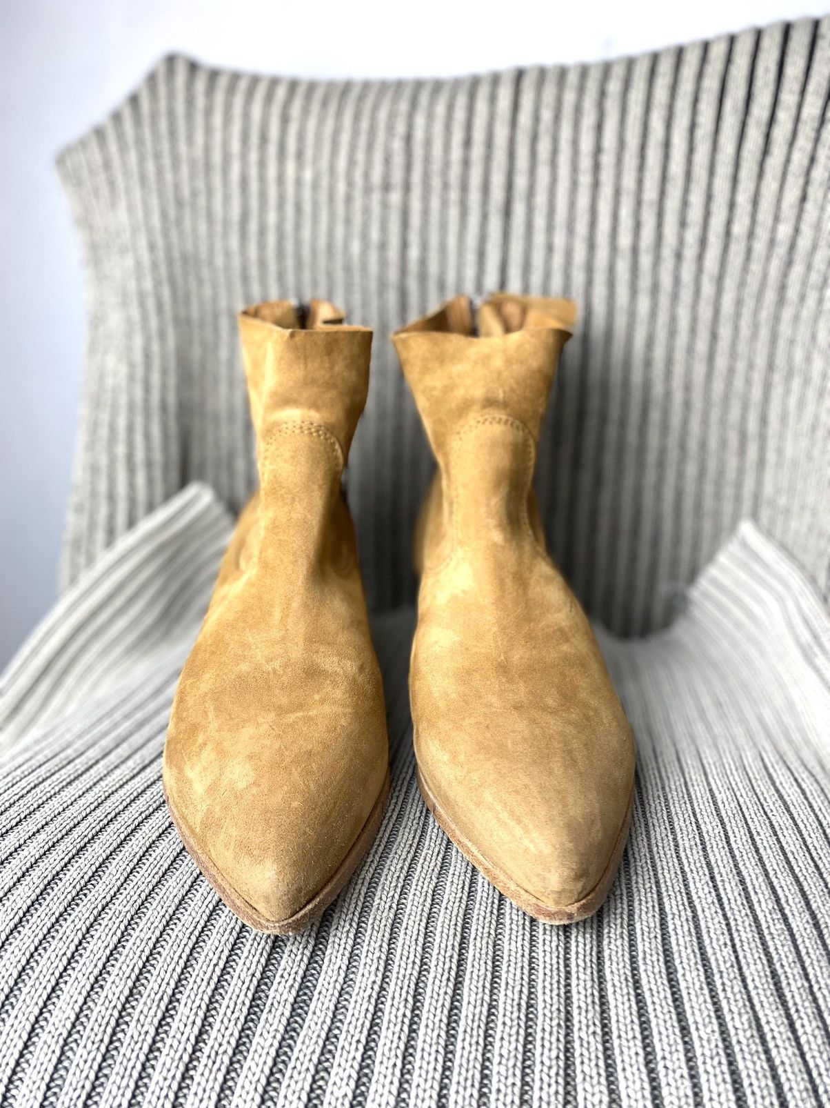 Cowboy Equipment Rare! Vintage Moma Suede Boots Cowboy Avant Garde Size US 7 / IT 37 - 2 Thumbnail