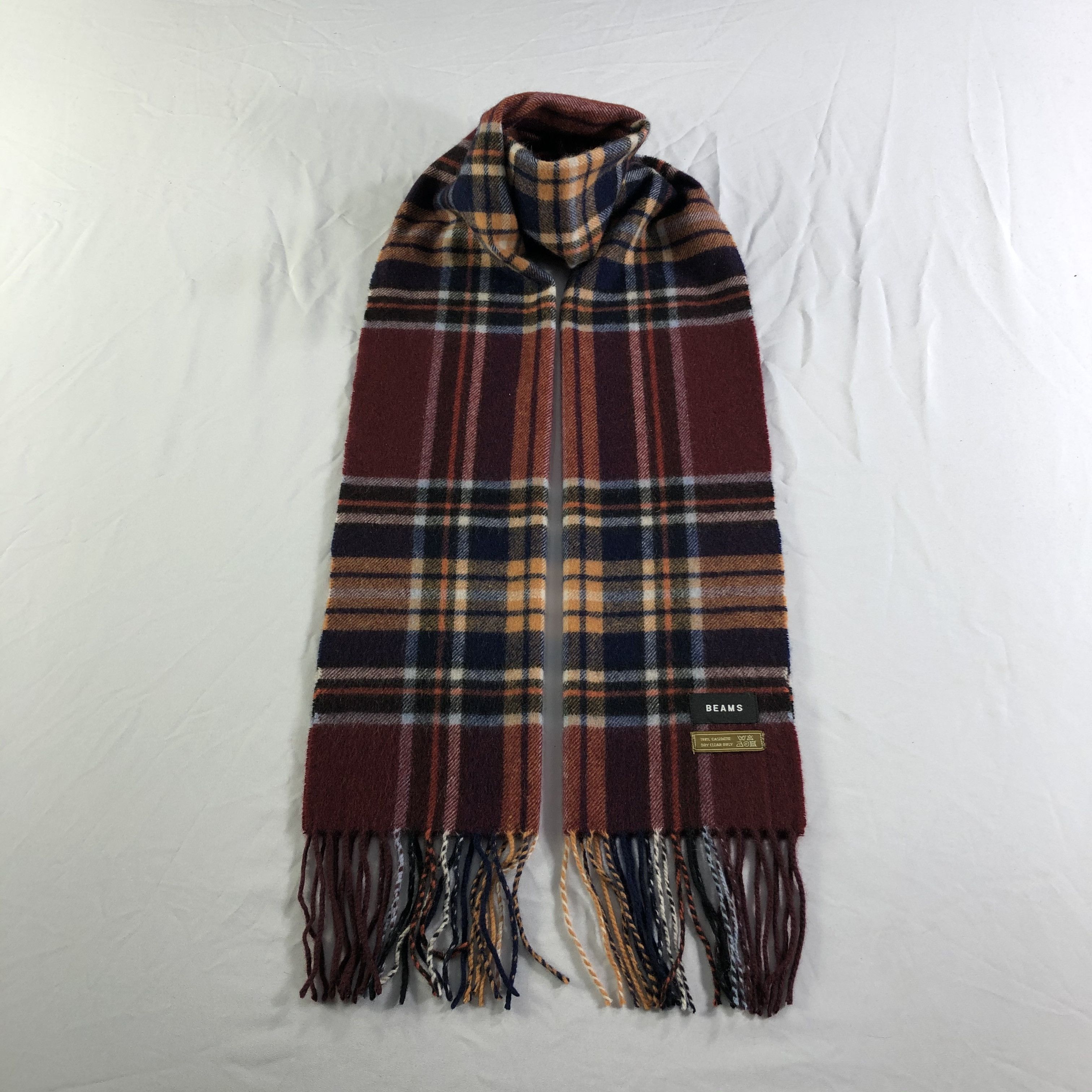 Beams Plus Beams Tartan Cashmere Scarf Muffler Neckwear V2442 Size ONE SIZE - 1 Thumbnail