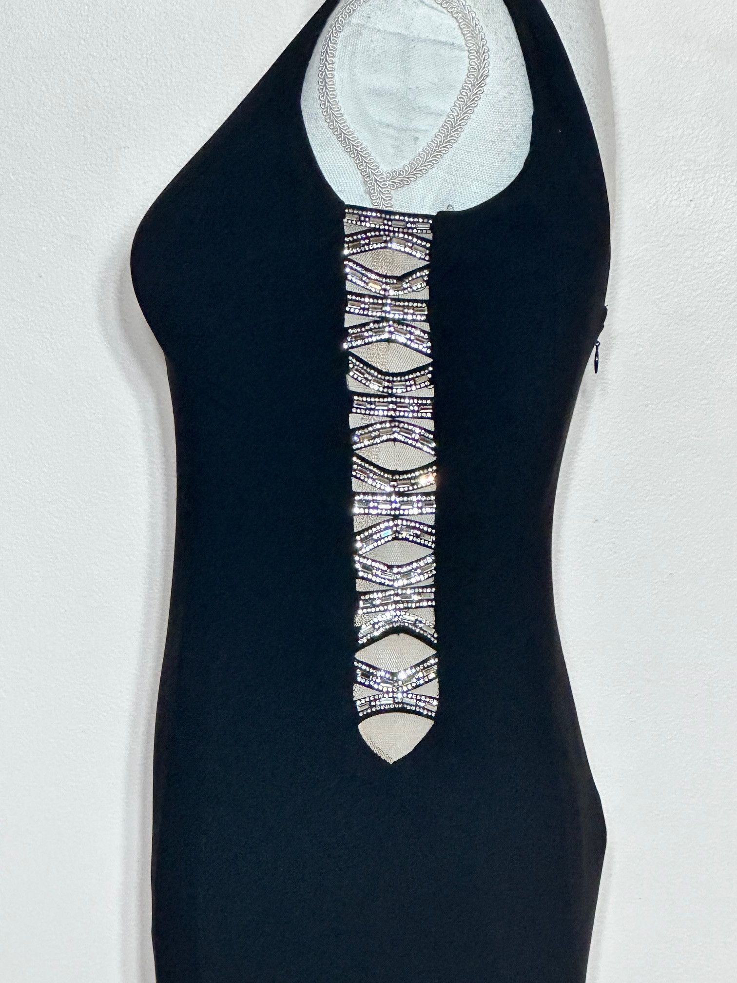 Vintage XSCAPE Black Jersey Crepe Gown Size 0 Size XS / US 0-2 / IT 36-38 - 4 Thumbnail