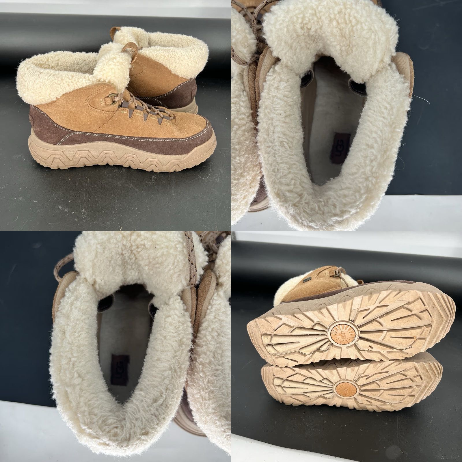 Ugg UGG Terretrail Cozy Lace Chestnut Size 11 Women Boots Ankle Waterproof Suede Fur Trim Lace Up Winter 11 Womens Size US 11 / IT 41 - 8 Thumbnail