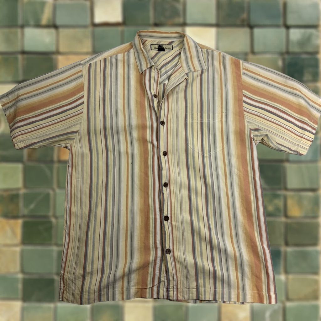 Tommy Bahama Tommy Bahama Shirt Men Striped Silk Hawaiian Short Sleeve S Multicolor Size US S / EU 44-46 / 1 - 1 Thumbnail