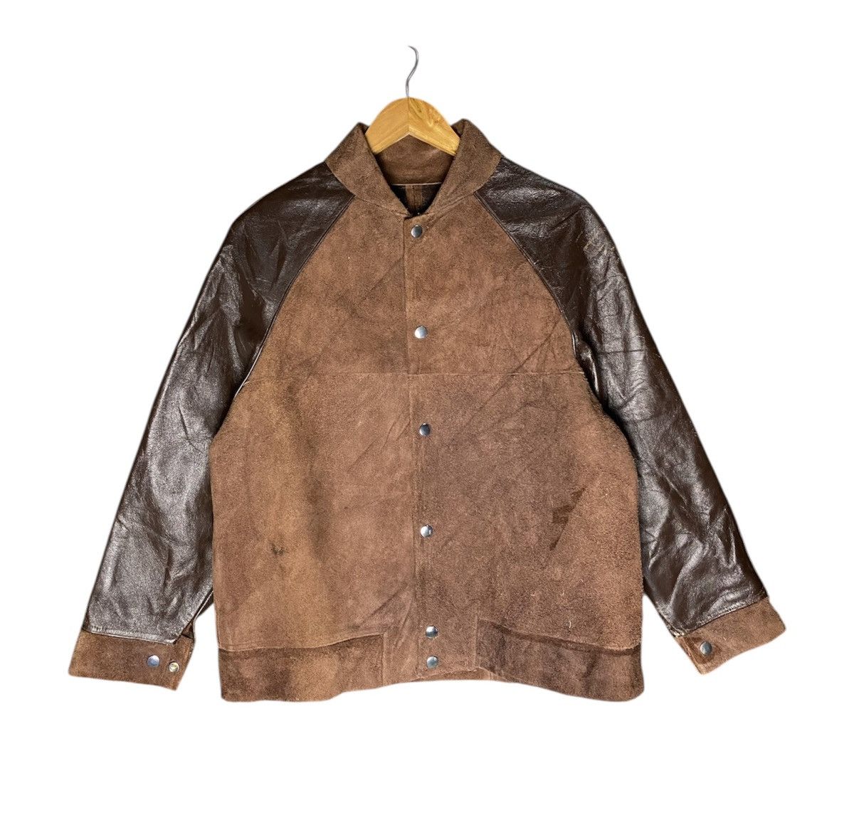 Leather Vintage Handmade Real Leather Bomber Jacket Size US S / EU 44-46 / 1 - 1 Thumbnail