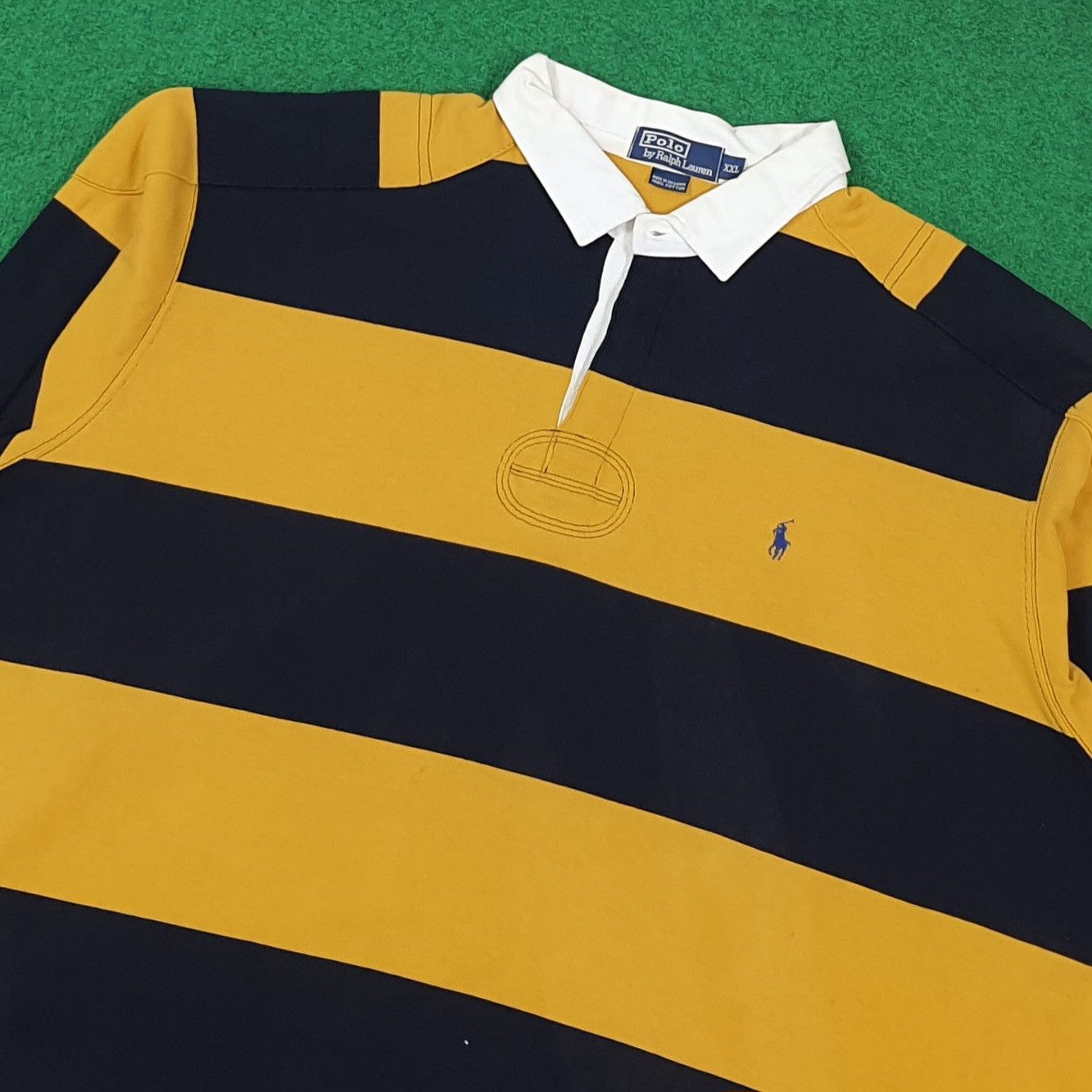 Polo Ralph Lauren Vintage Polo Ralph Lauren Striped Rugby Shirt E1N1 Size US XXL / EU 58 / 5 - 2 Thumbnail