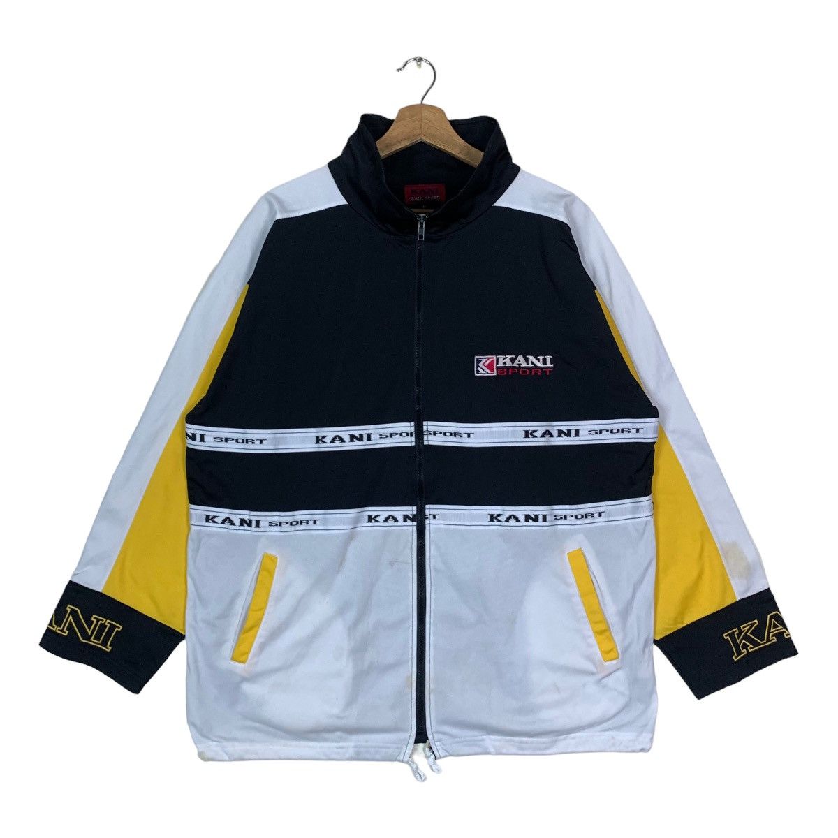 Vintage Kani Sport Spell Out Tri Tone Zipper Coach Jacket