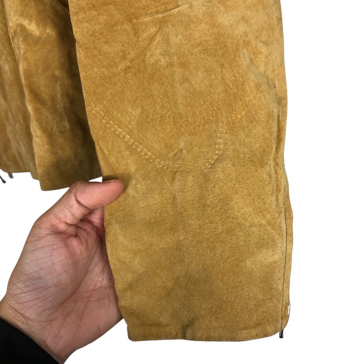 Japanese Brand 📌Cropped Suede Leather Jacket Fagiolino Issey Miyake Size US M / EU 48-50 / 2 - 16 Thumbnail